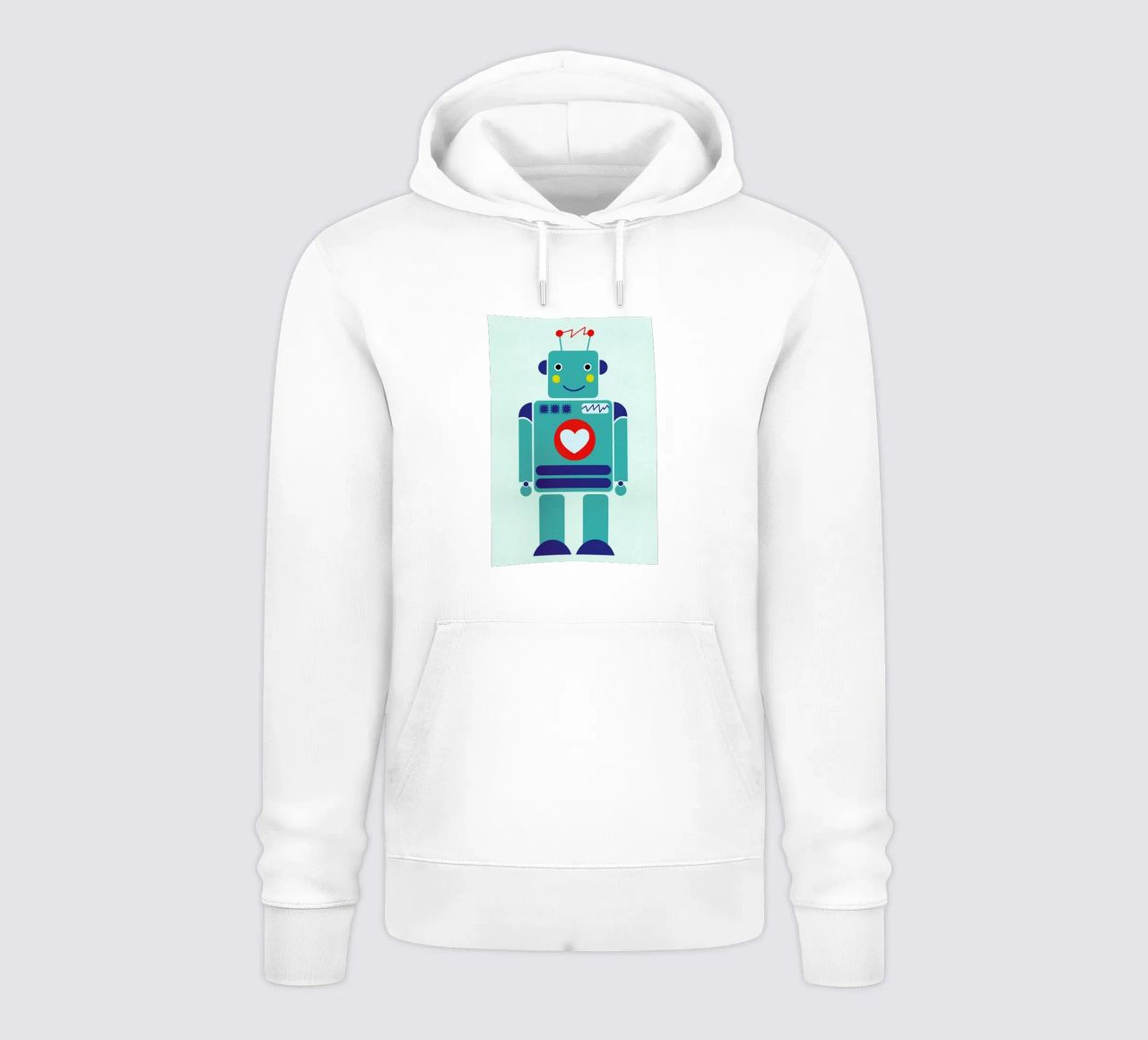 Robot with a Heart felpa con cappuccio da Little Flourishes