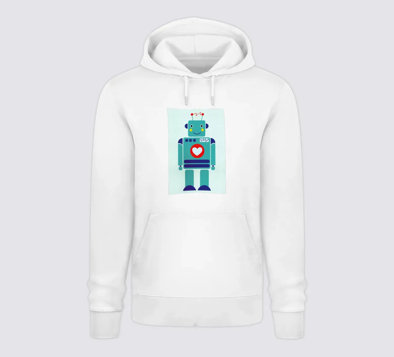 Robot with a Heart felpa con cappuccio da Little Flourishes