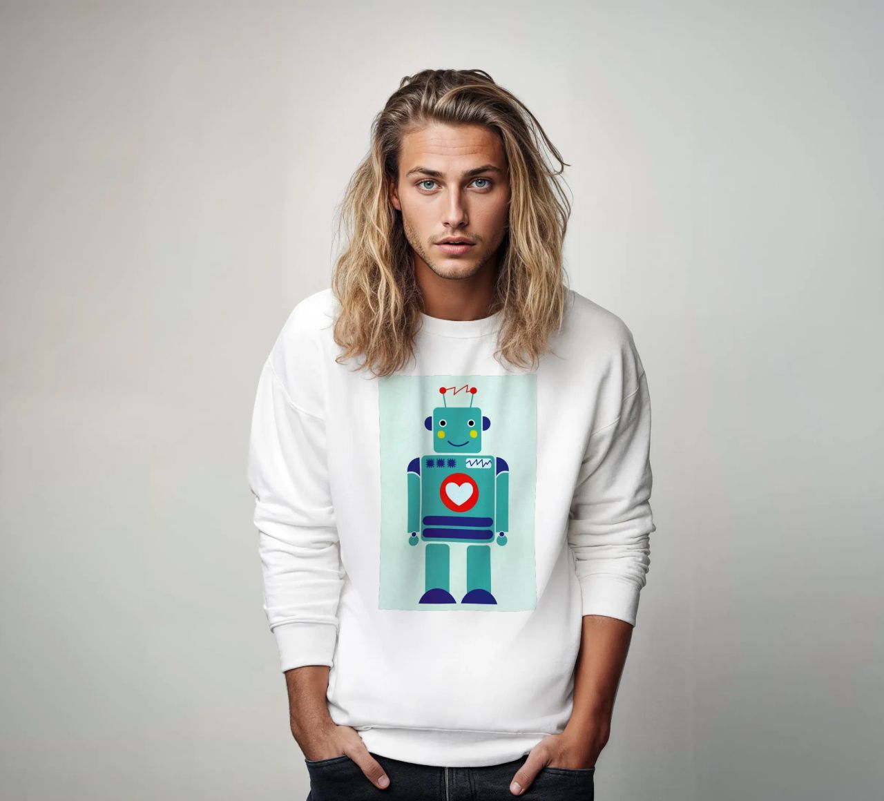 Robot with a Heart felpa da Little Flourishes