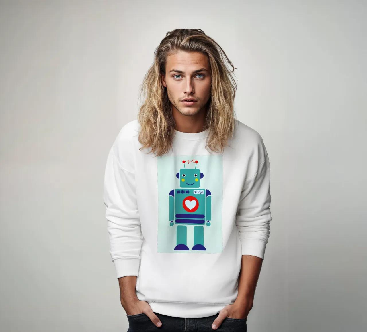 Robot with a Heart felpa da Little Flourishes