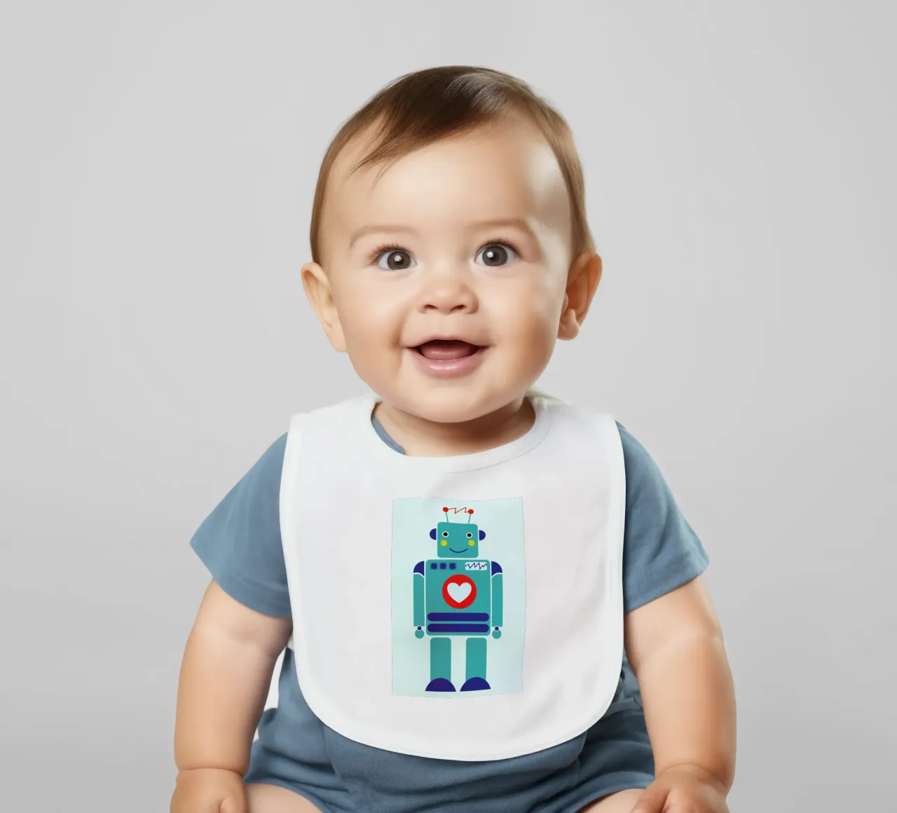 Robot with a Heart bavaglino da Little Flourishes