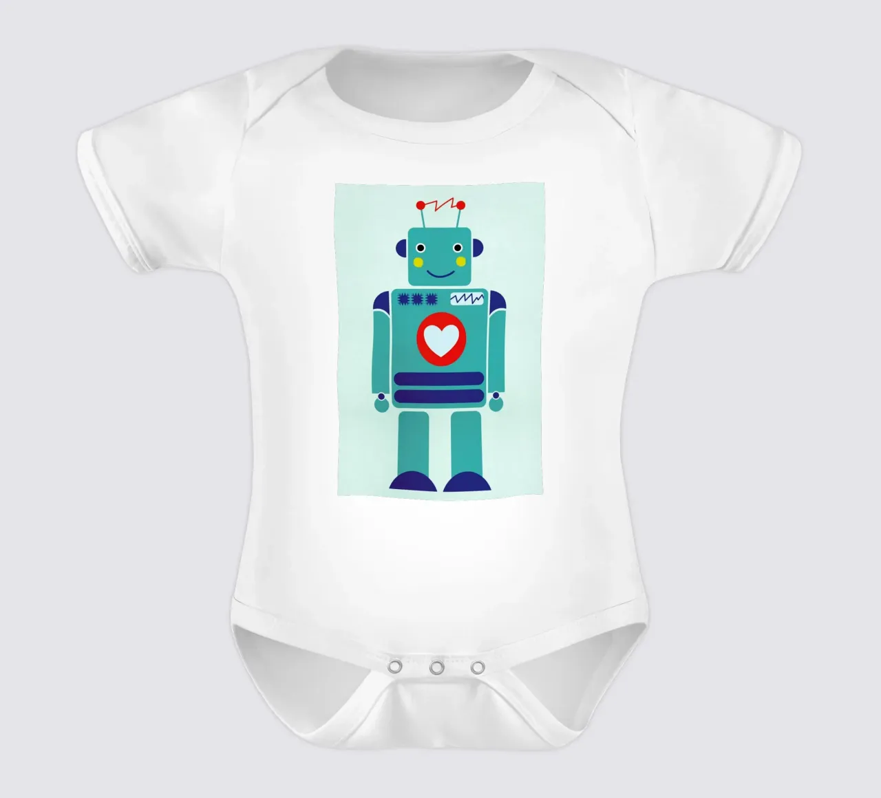 Robot with a Heart body de bebé de Little Flourishes