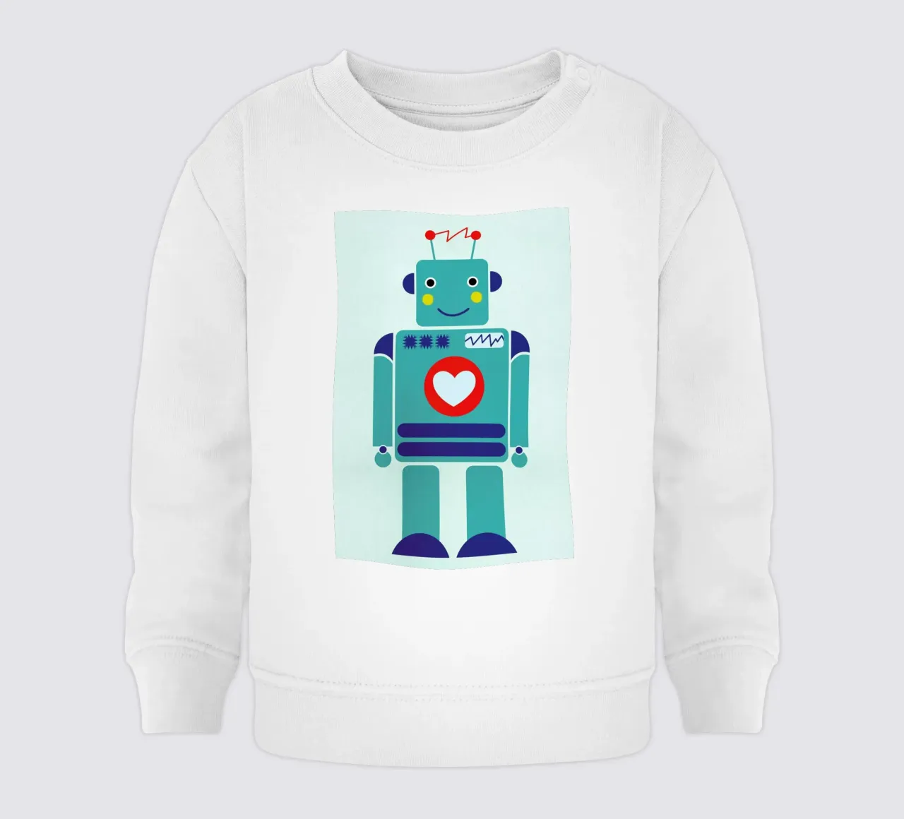 Robot with a Heart felpa neonato da Little Flourishes
