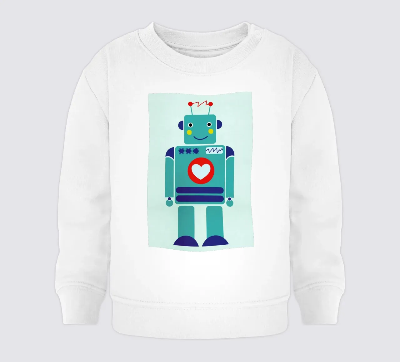 Robot with a Heart sweat pour bébé de Little Flourishes