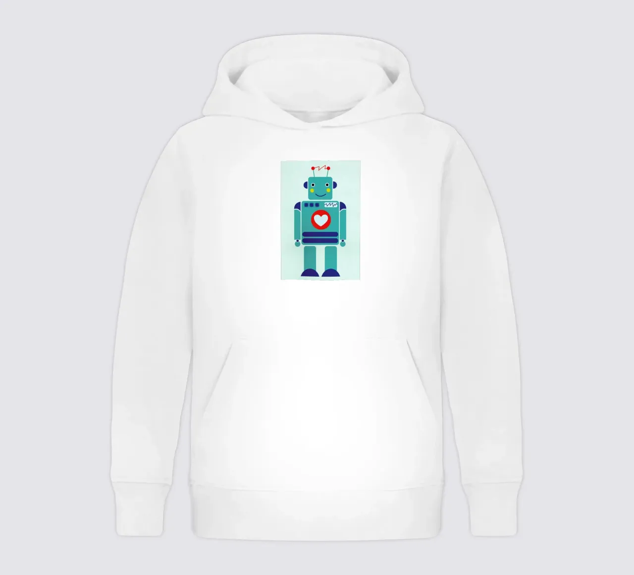 Robot with a Heart felpa bambino con cappuccio da Little Flourishes