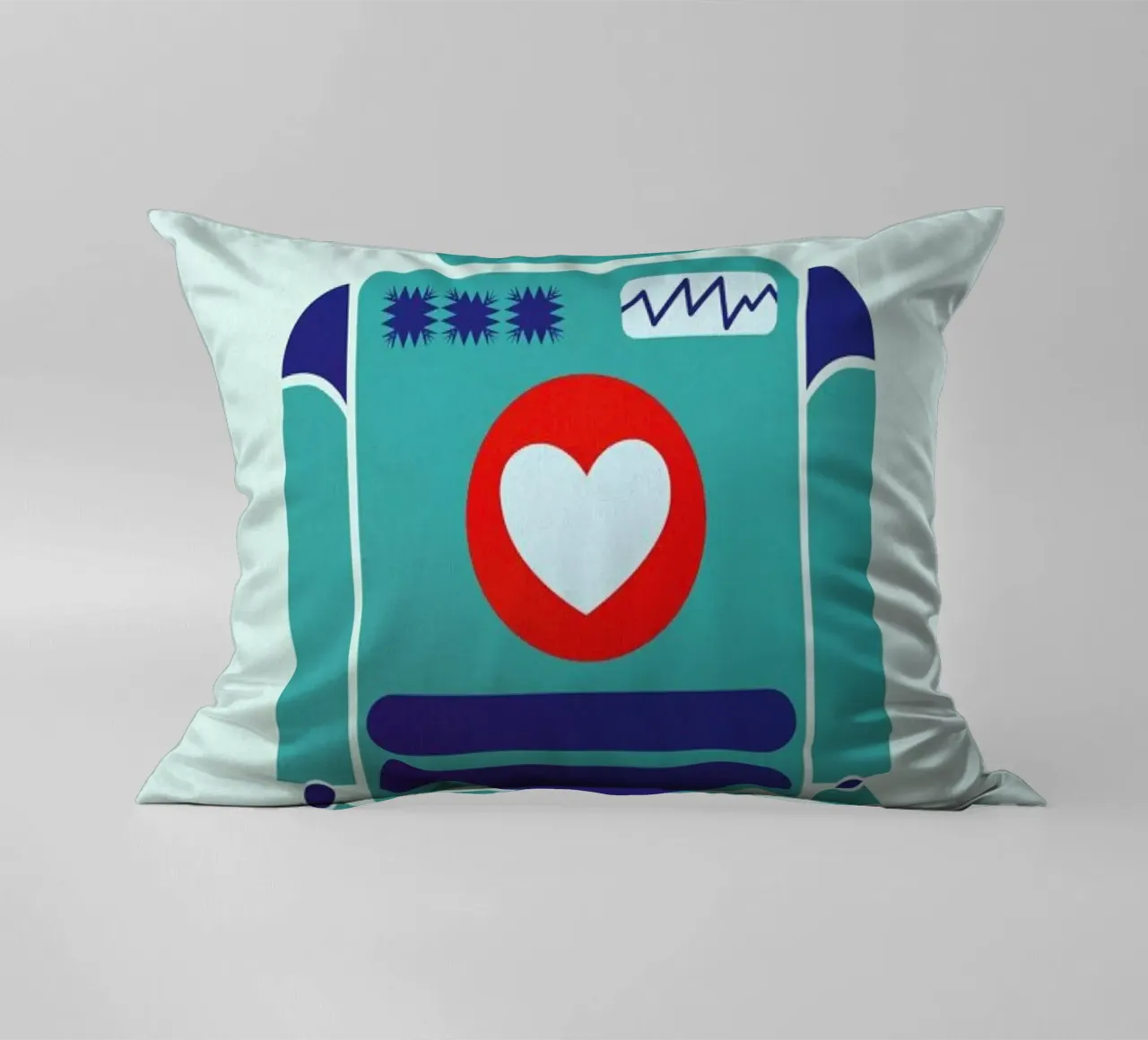 Robot with a Heart Kissen von Little Flourishes