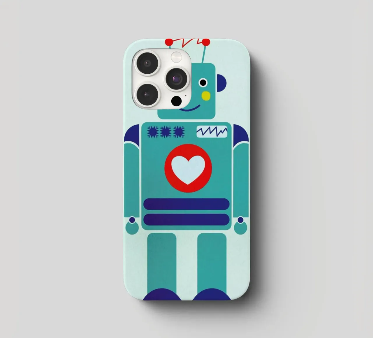 Robot with a Heart cover iphone da Little Flourishes