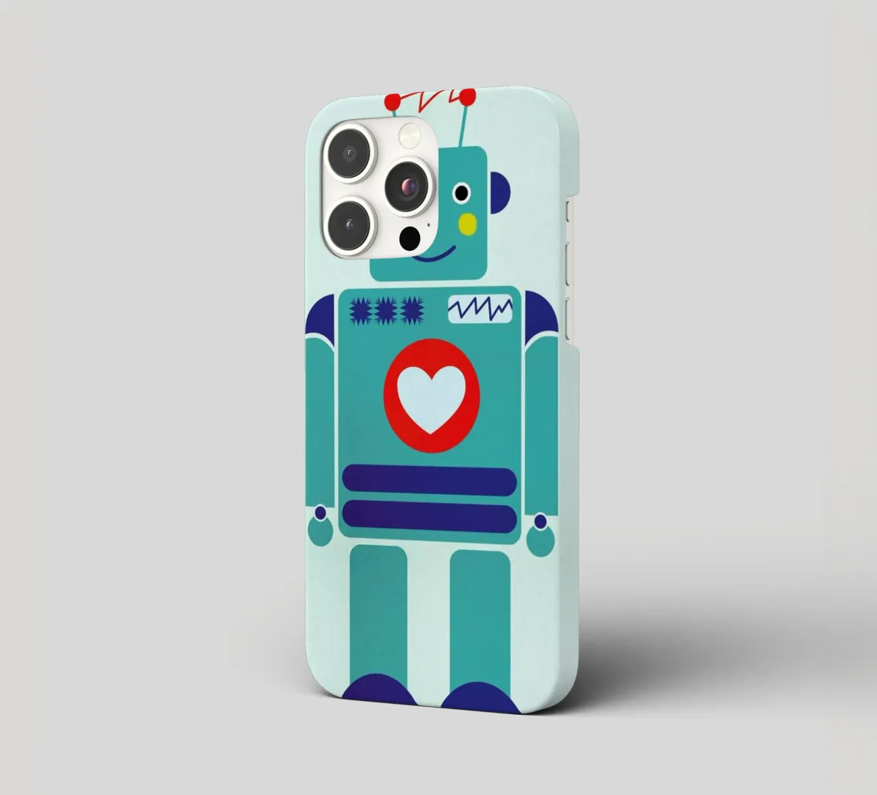 Robot with a Heart cover iphone da Little Flourishes