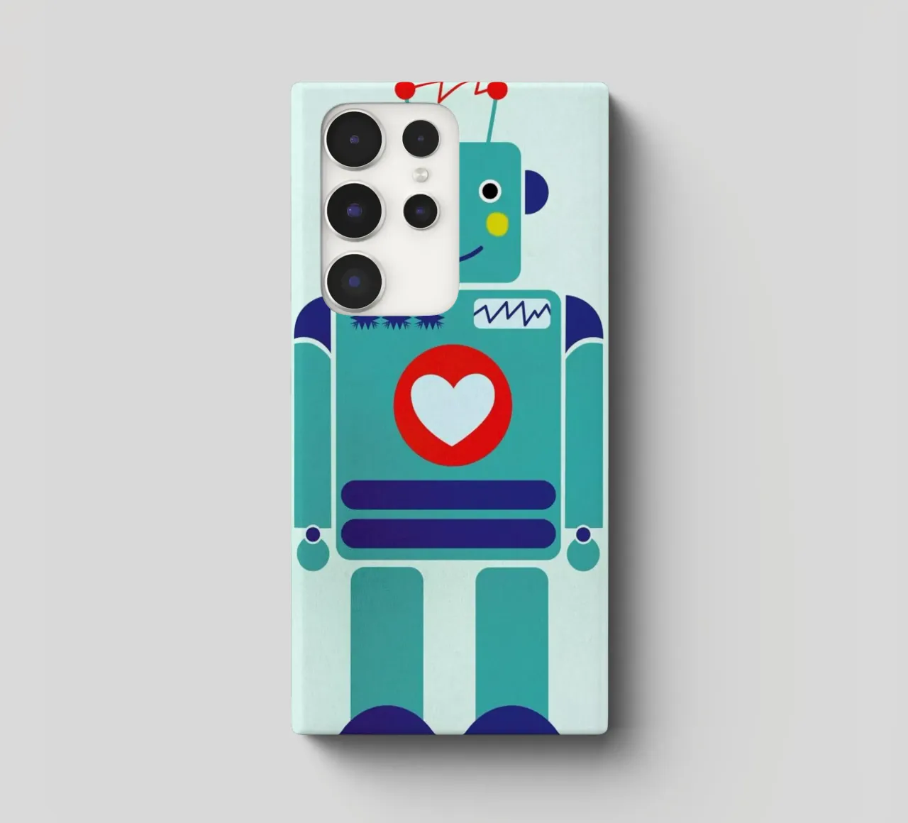 Robot with a Heart cover samsung da Little Flourishes