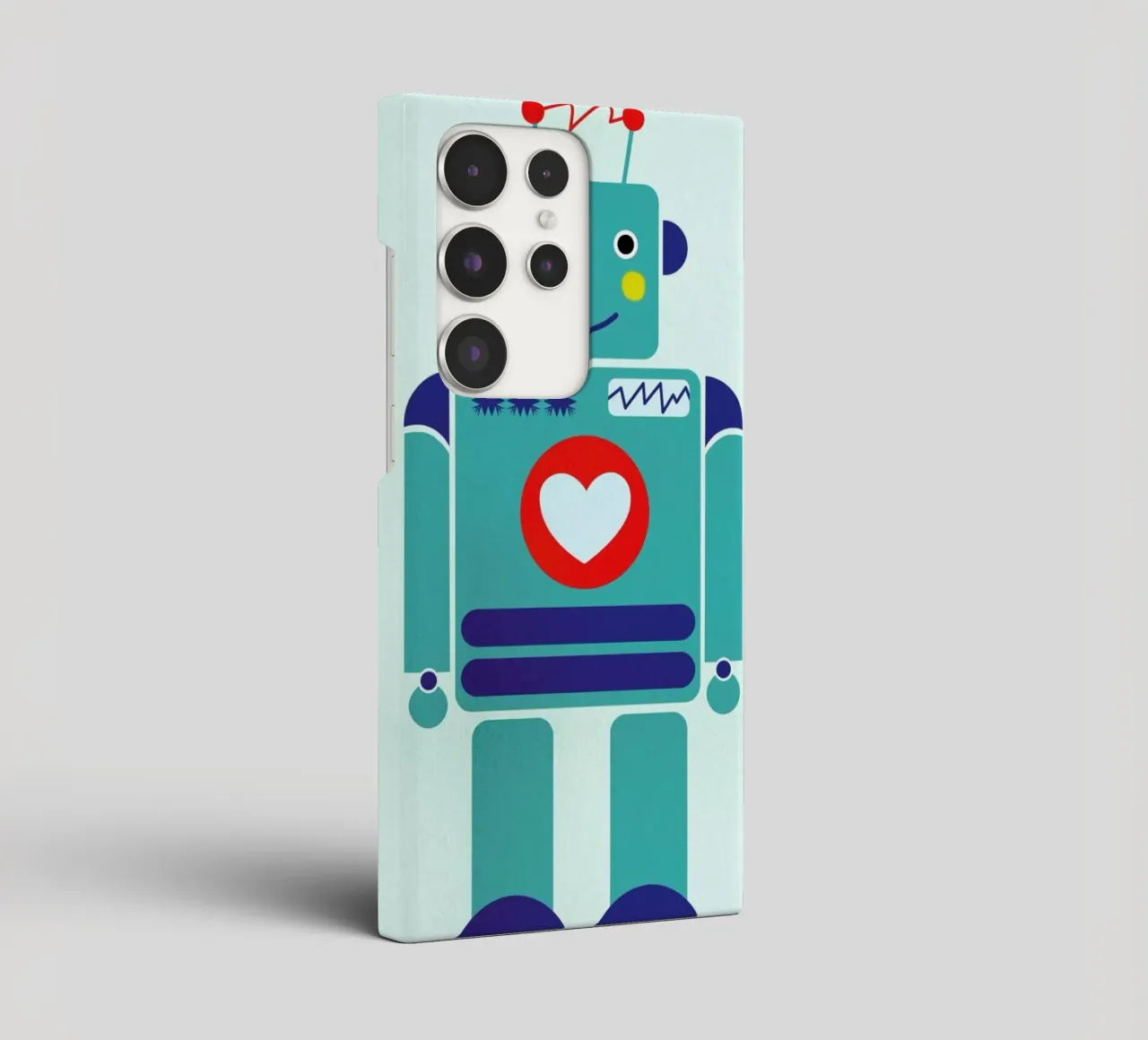 Robot with a Heart cover samsung da Little Flourishes