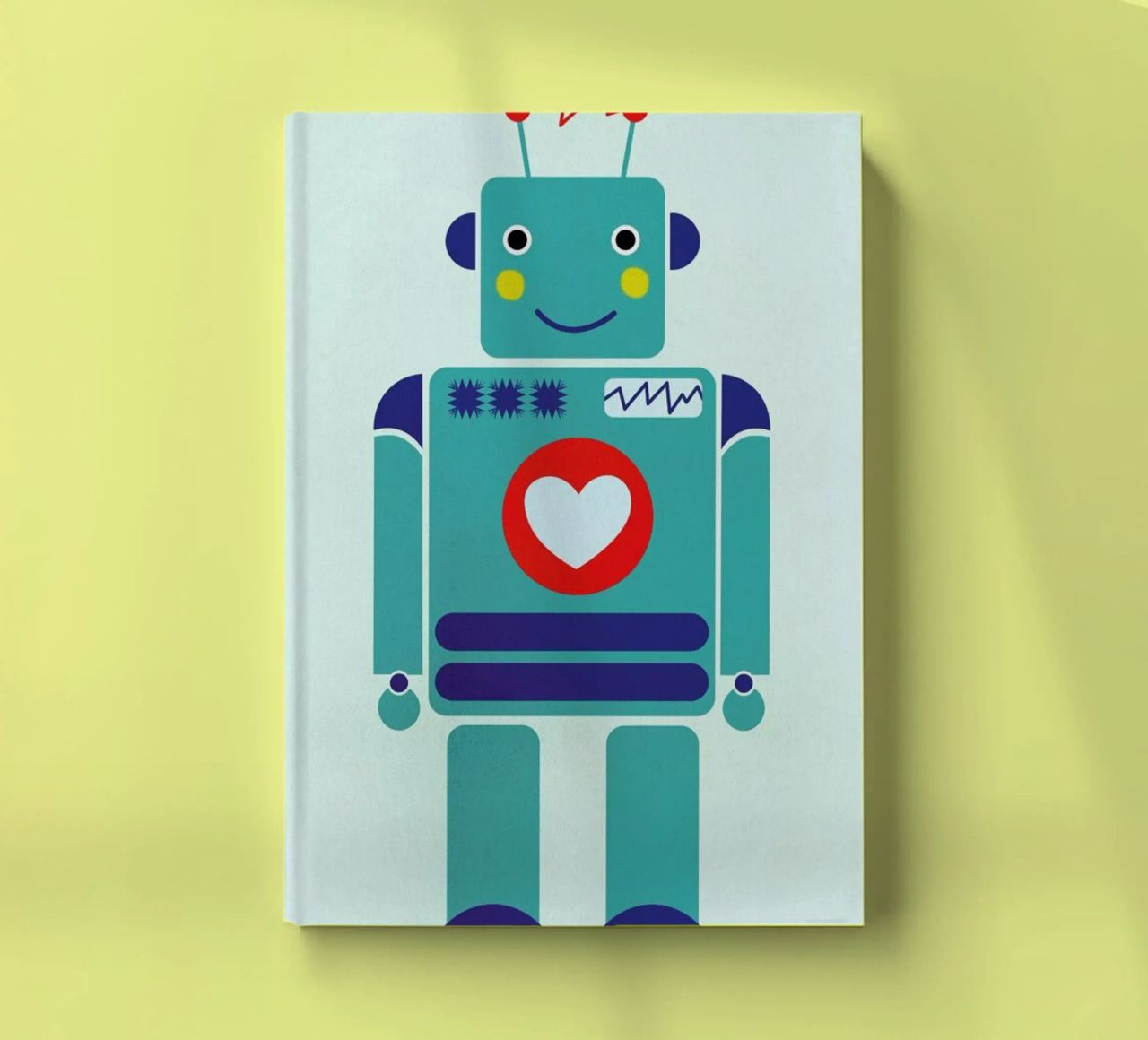 Robot with a Heart notebook by Little Flourishes