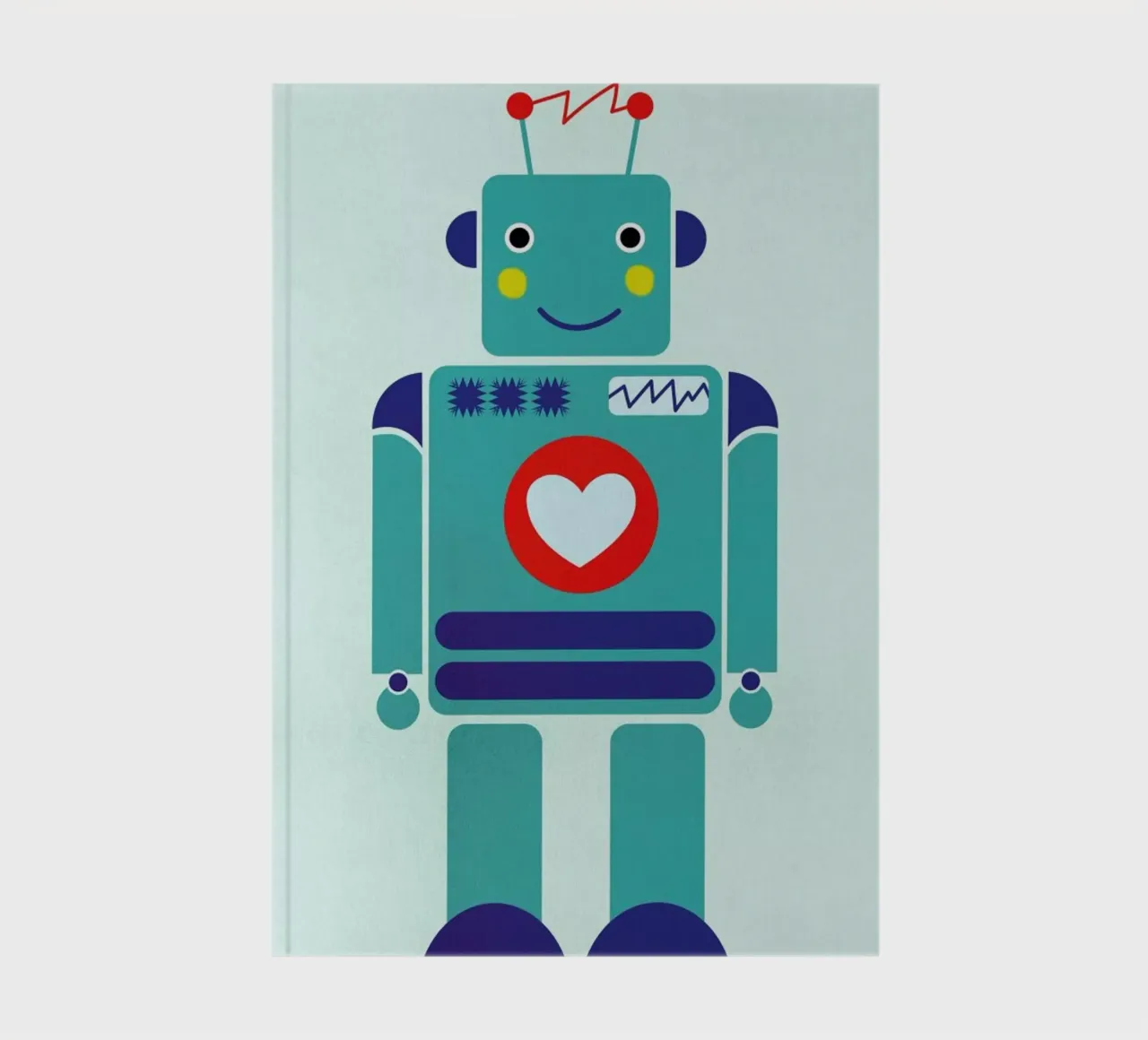 Robot with a Heart notebook by Little Flourishes