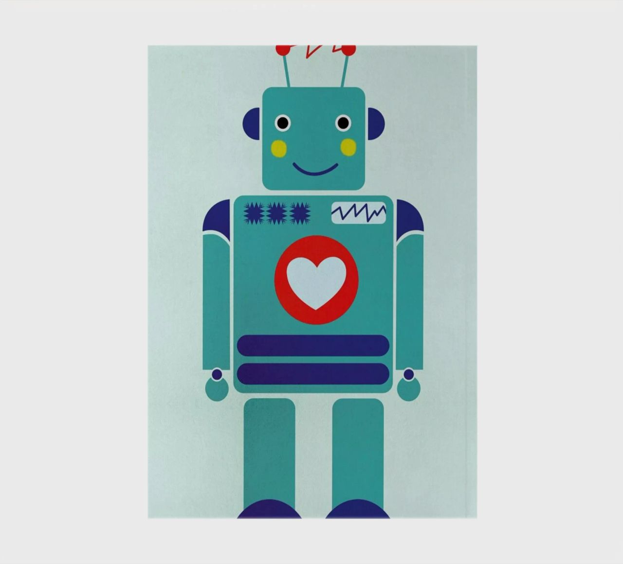 Robot with a Heart notebook by Little Flourishes