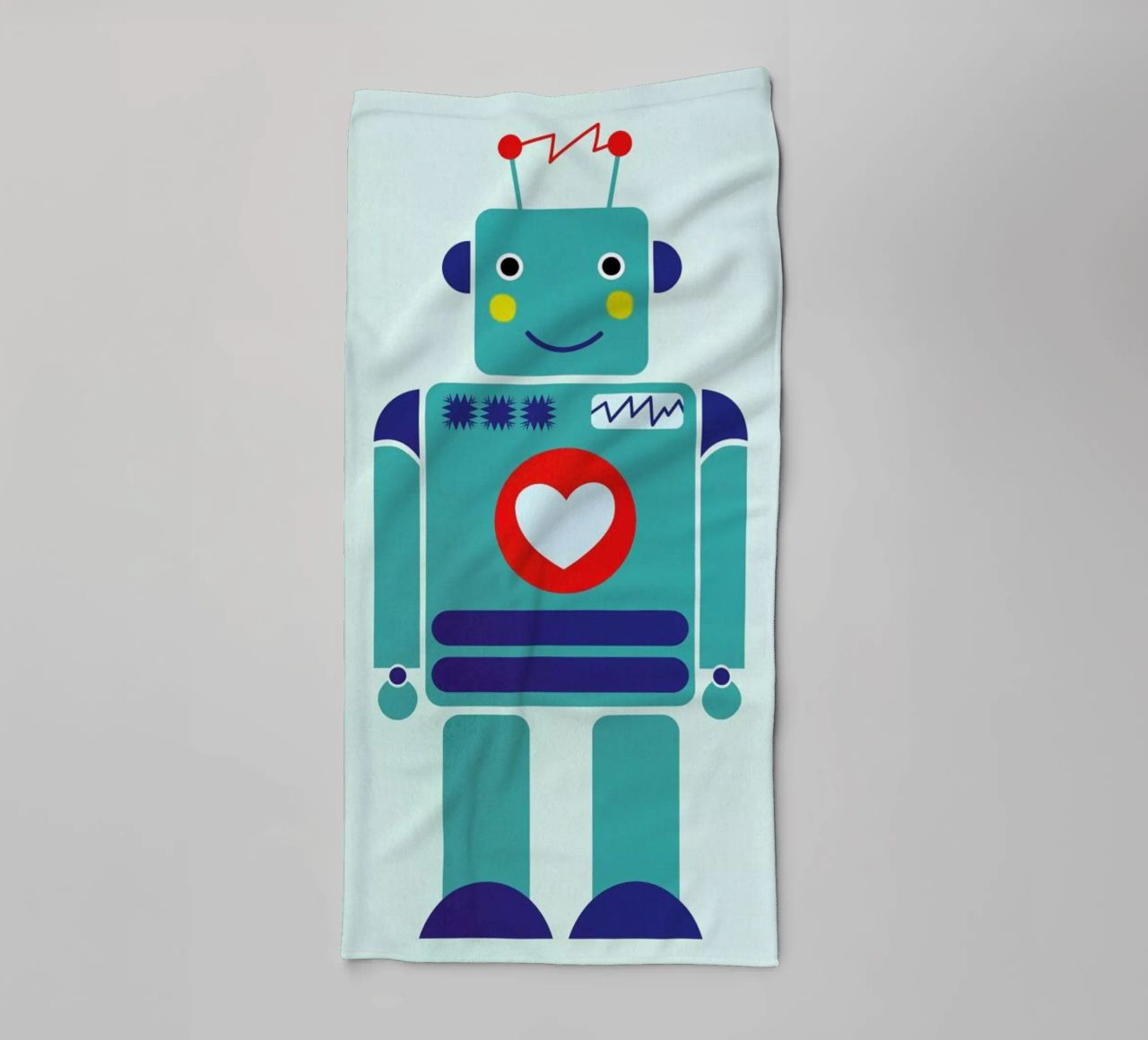 Robot with a Heart asciugamano da bagno da Little Flourishes