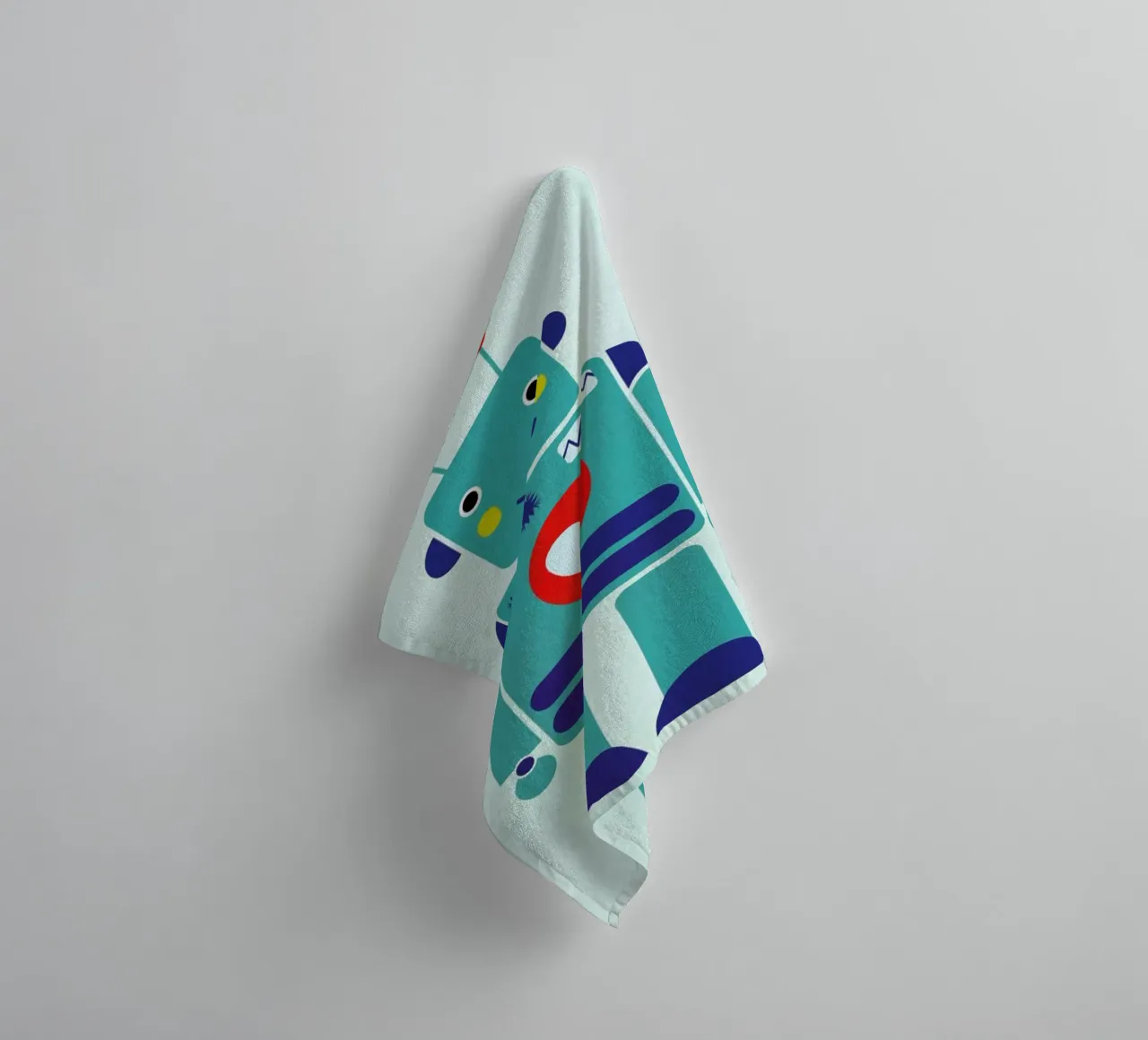 Robot with a Heart asciugamano da bagno da Little Flourishes