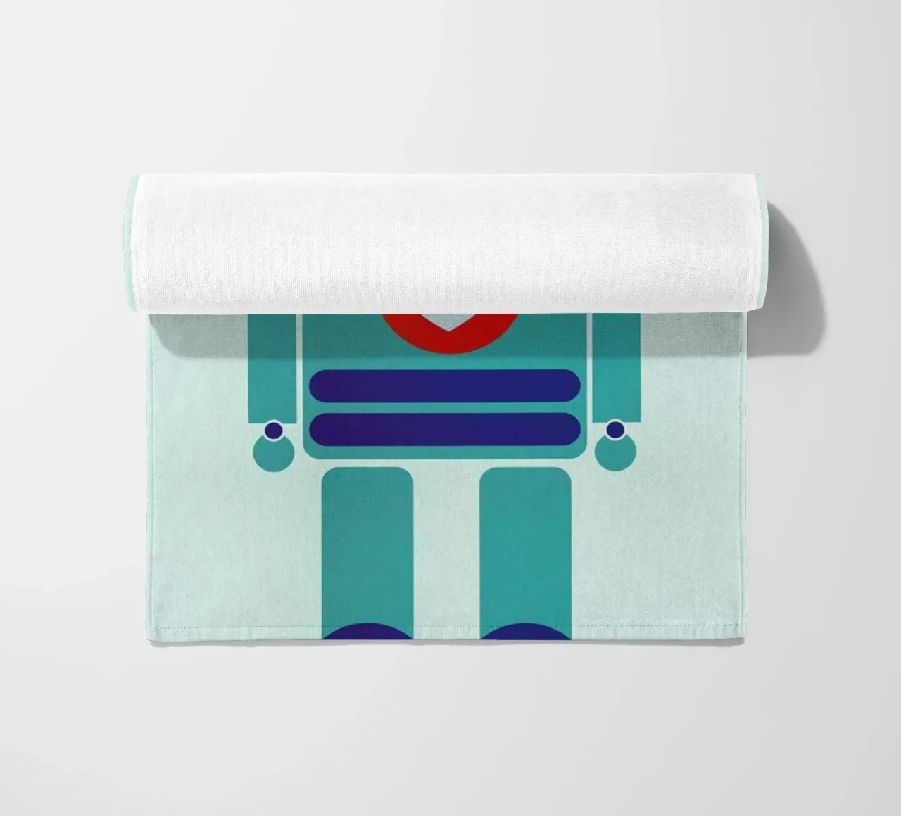 Robot with a Heart Strandtuch von Little Flourishes