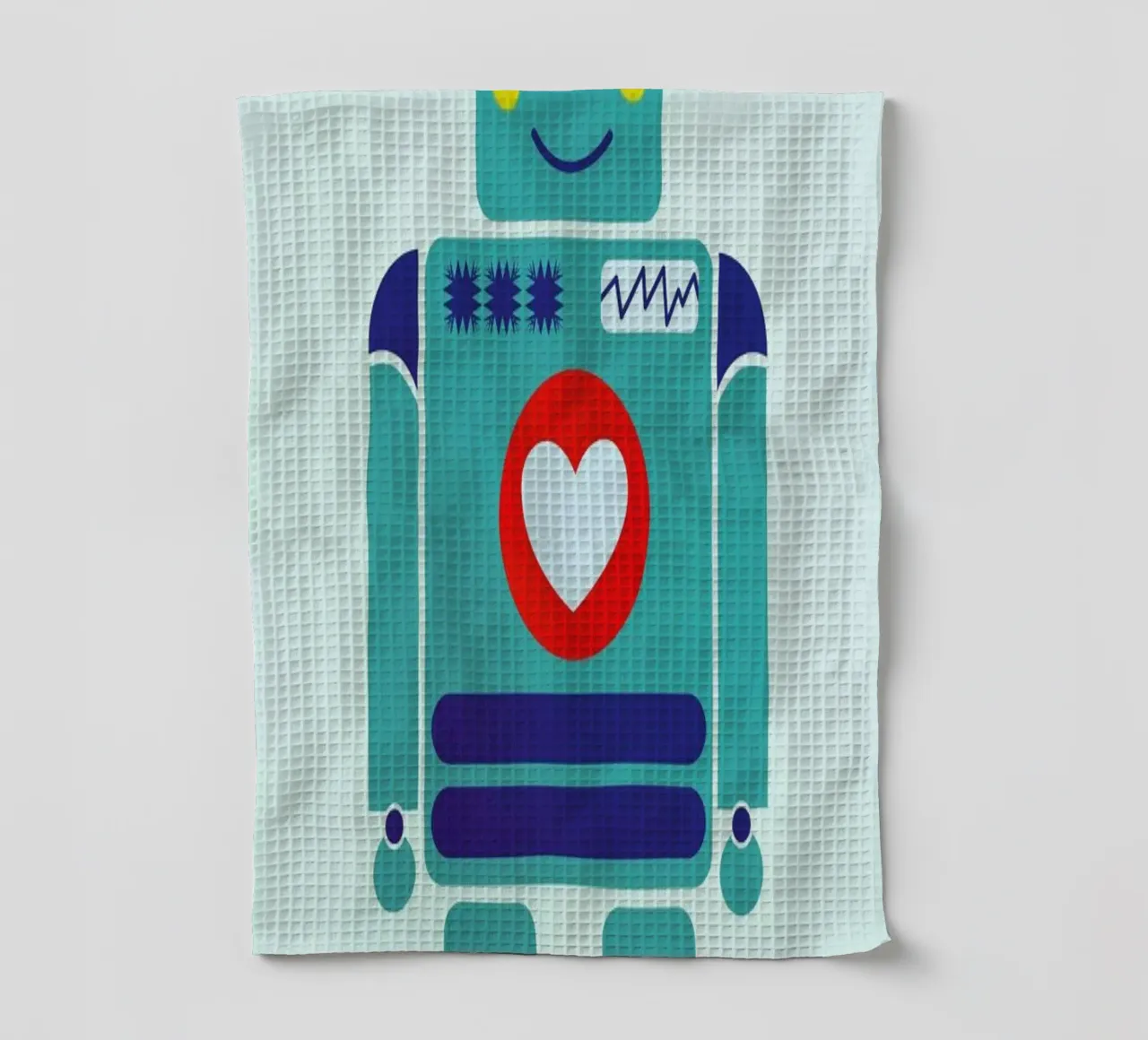 Robot with a Heart canovaccio da cucina da Little Flourishes