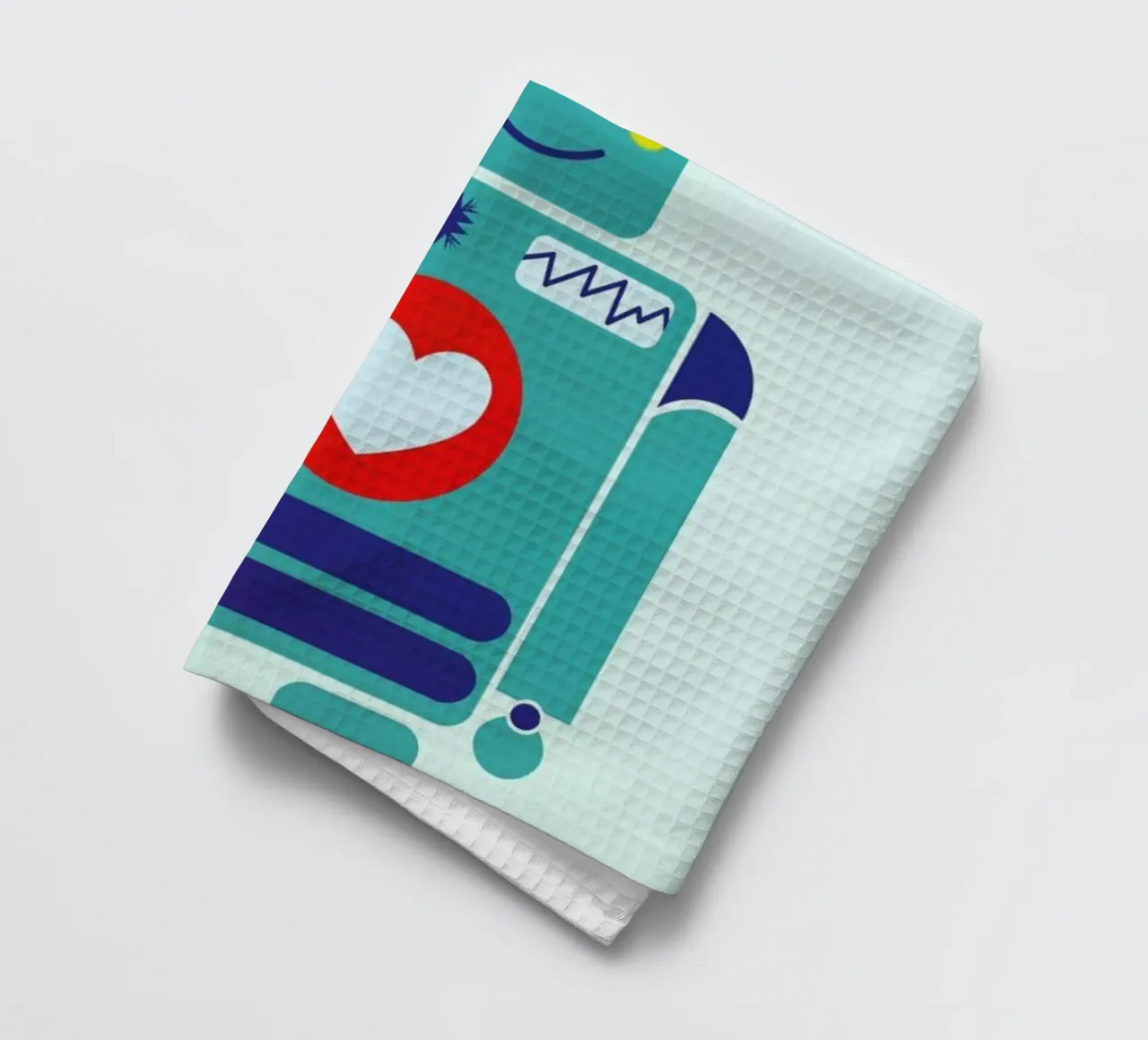 Robot with a Heart canovaccio da cucina da Little Flourishes