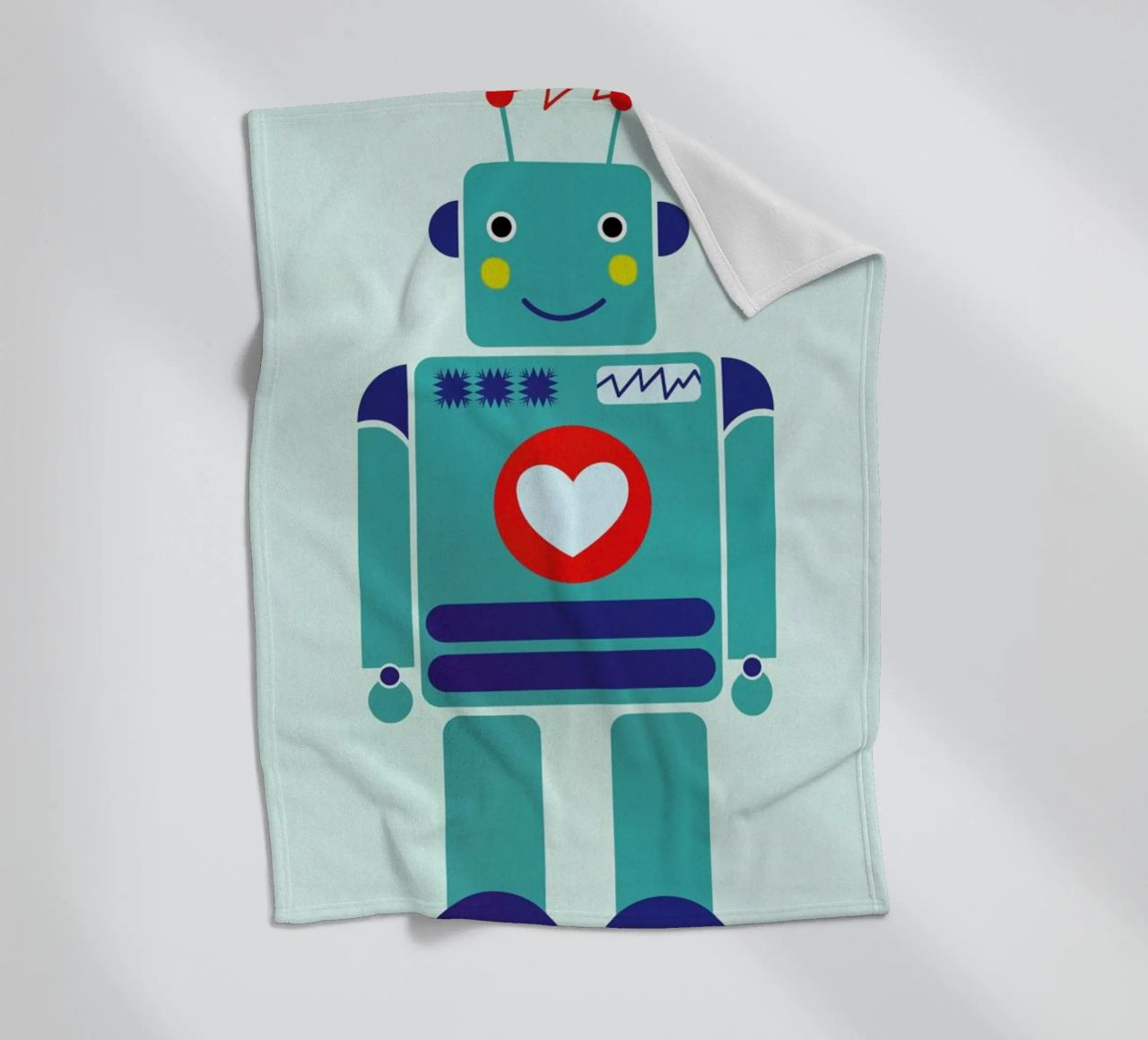Robot with a Heart coperta in pile da Little Flourishes