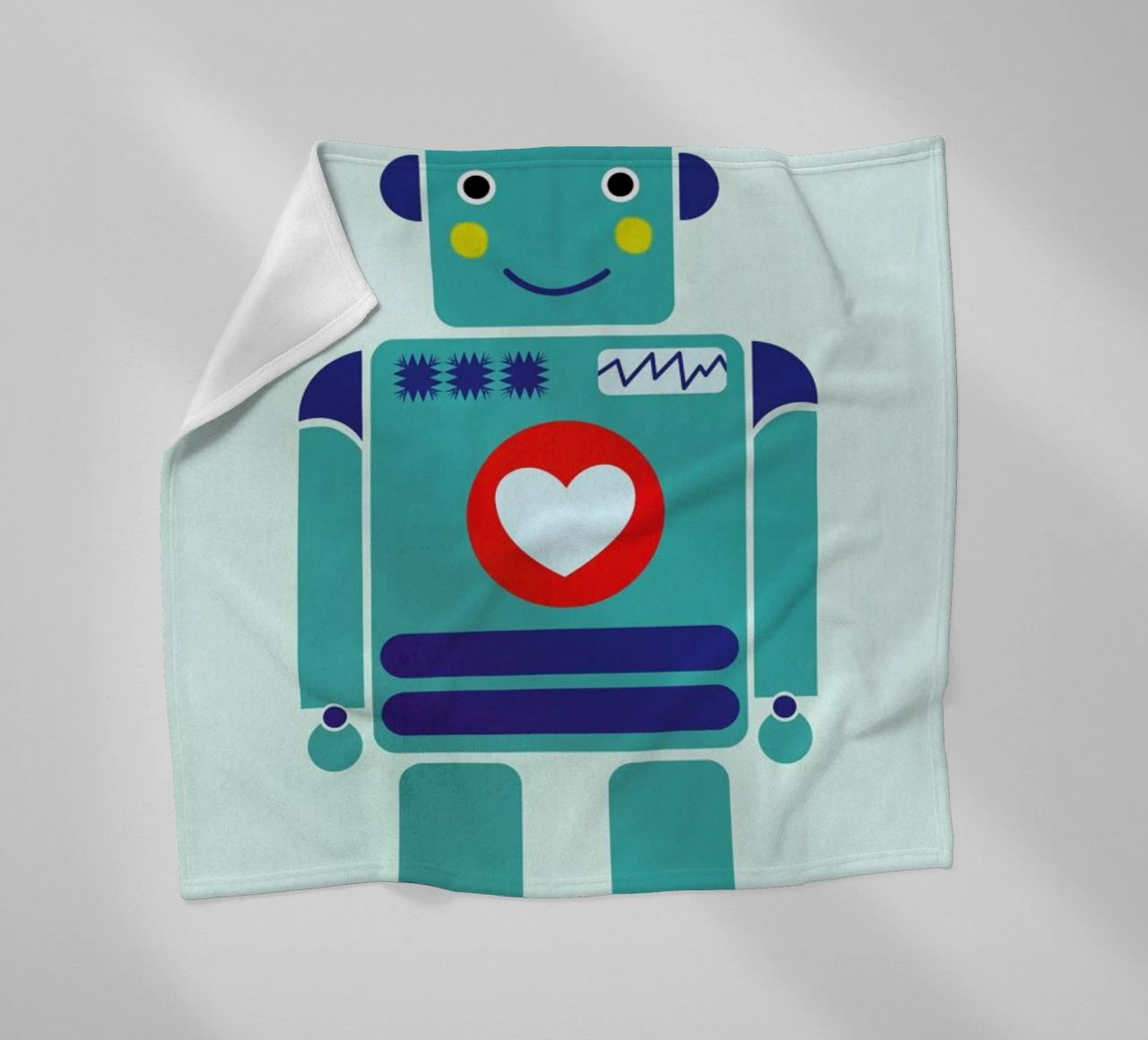 Robot with a Heart coperta in pile da Little Flourishes