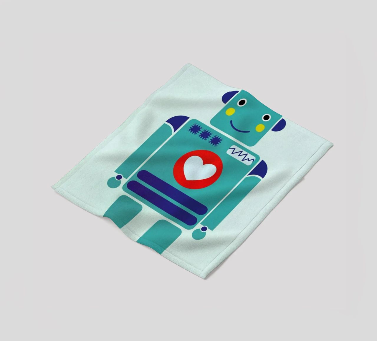 Robot with a Heart coperta in pile da Little Flourishes