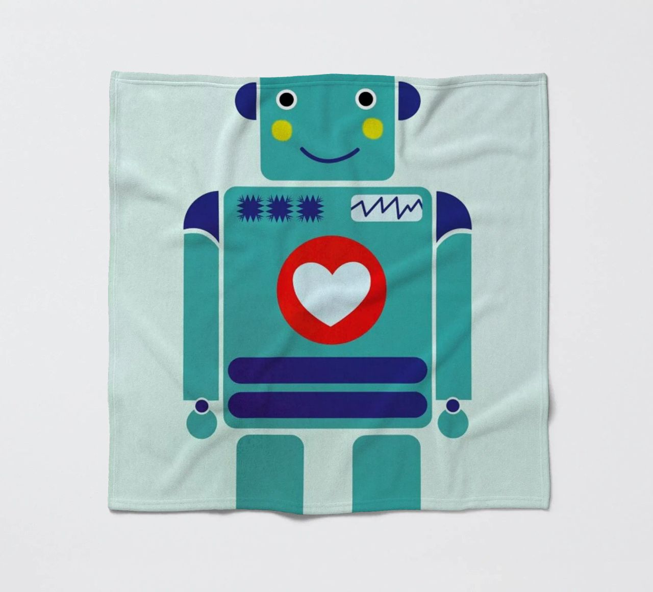 Robot with a Heart coperta in pile da Little Flourishes