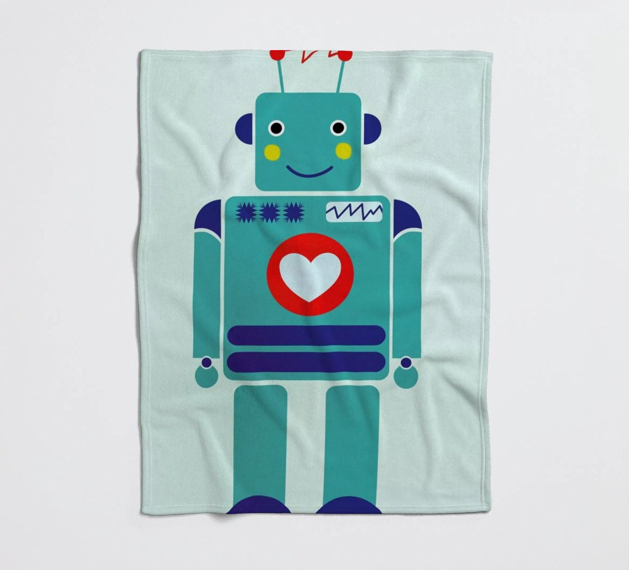 Robot with a Heart coperta in pile da Little Flourishes