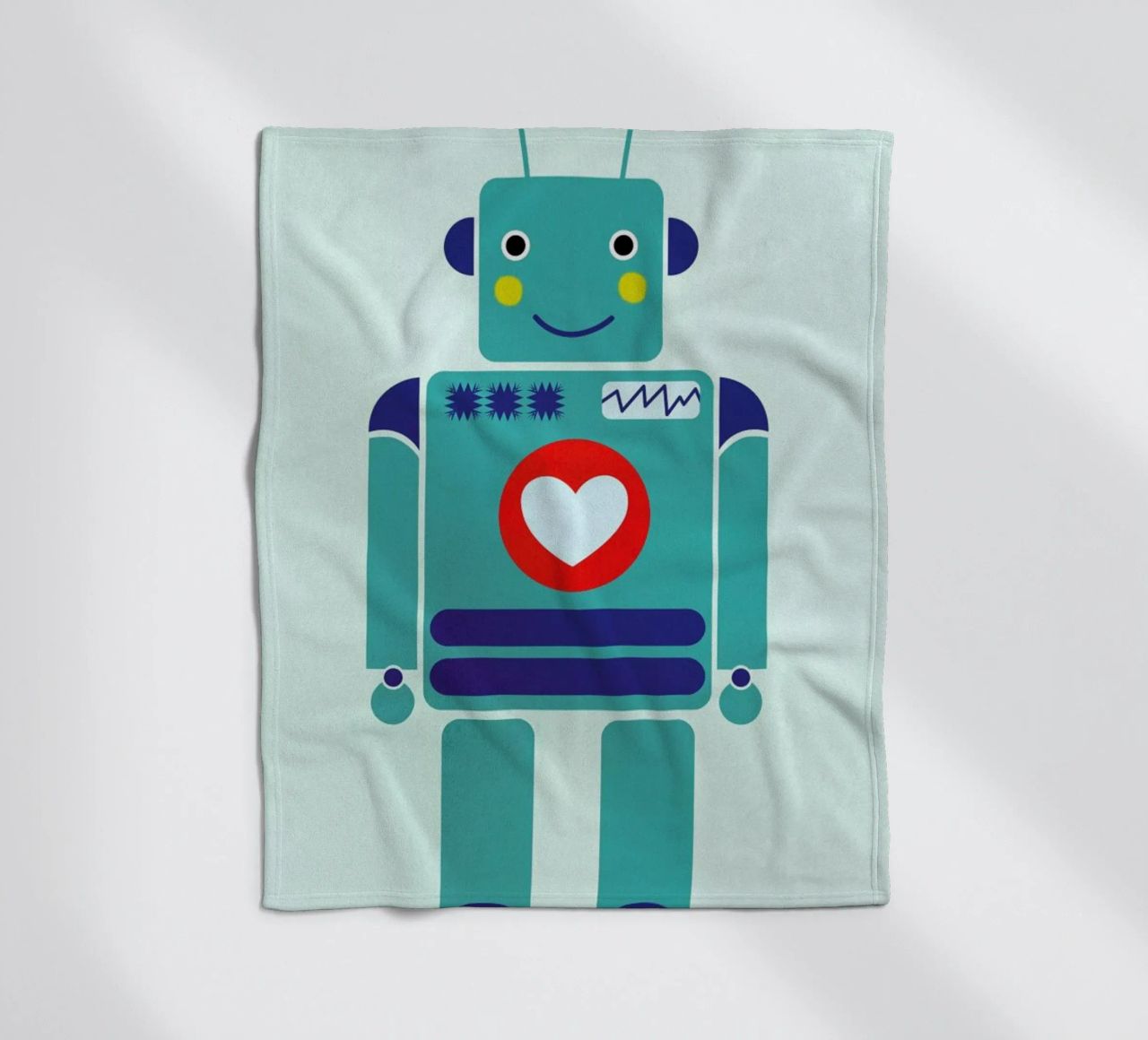 Robot with a Heart coperta in pile da Little Flourishes
