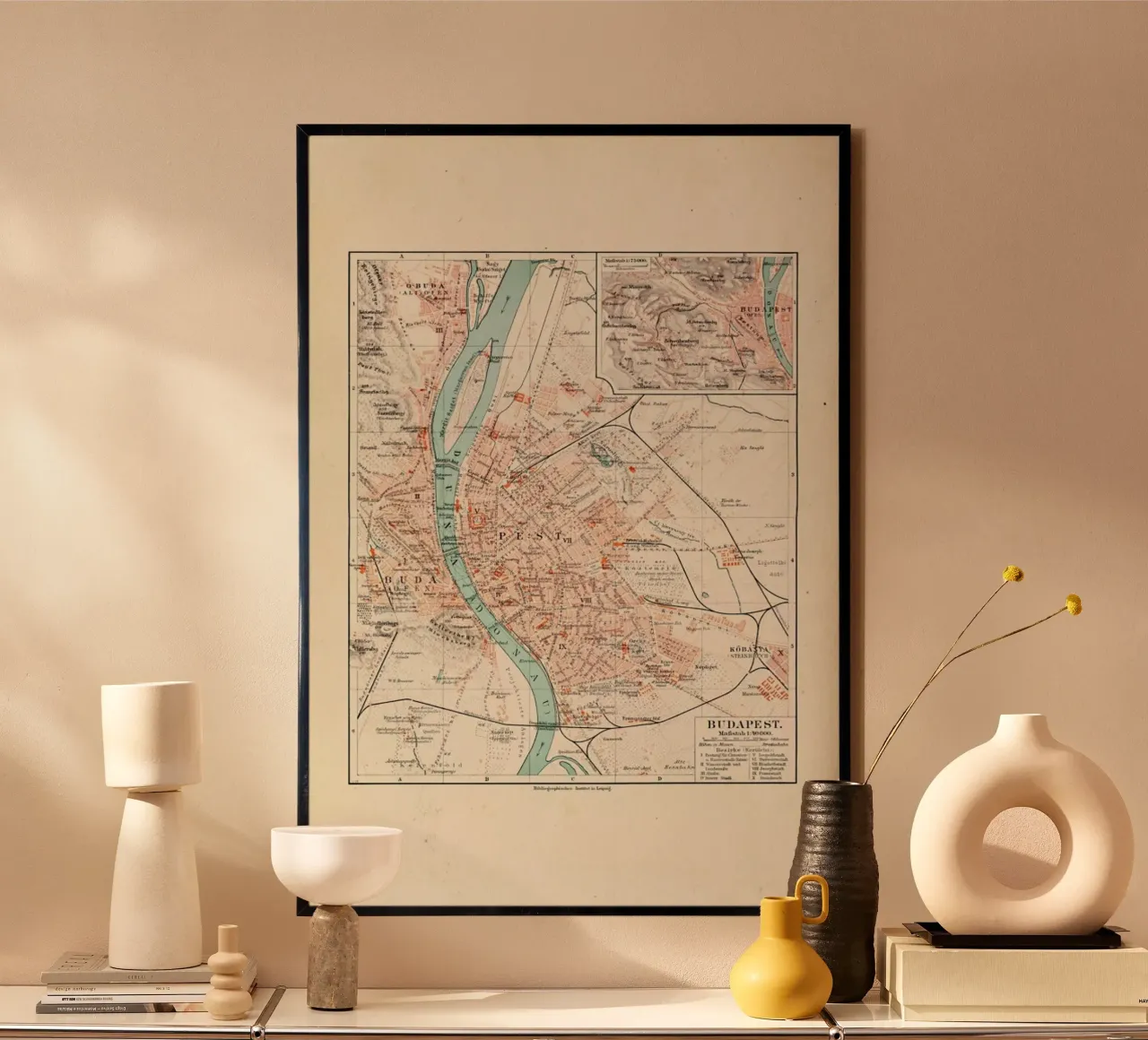 Budapest, Hungary, 1899 poster con telaio in alluminio da Artokoloro Quint Lox Ltd