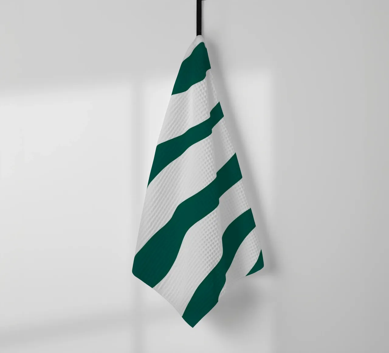 Motif blanc et vert torchon de MODERN NUANCE