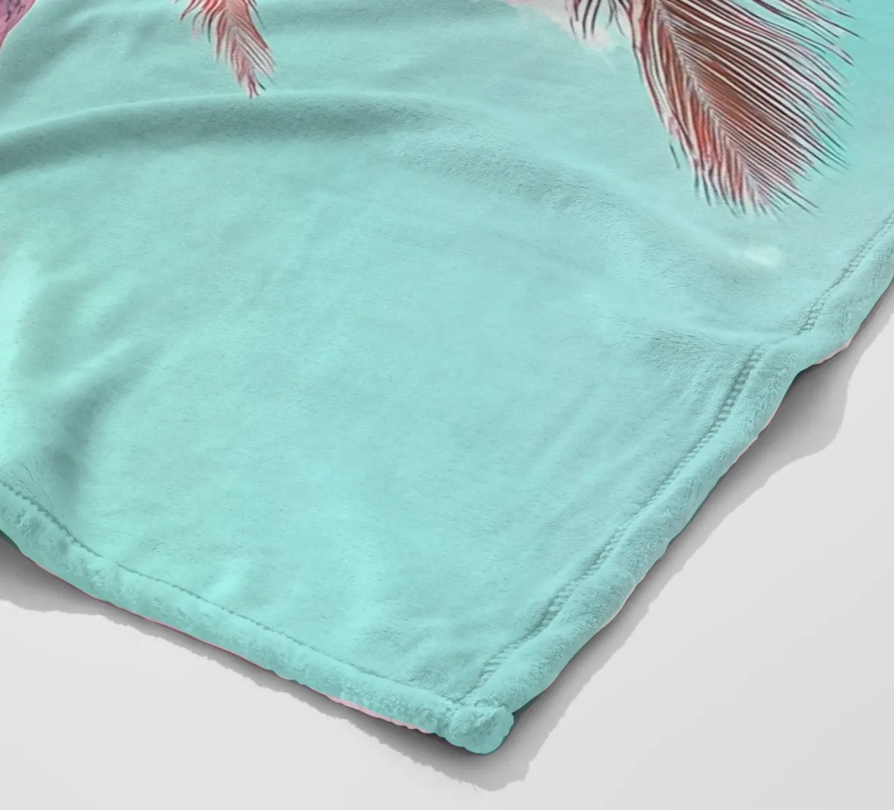Pastel Palm Vibes fleece blanket by Carinaprint