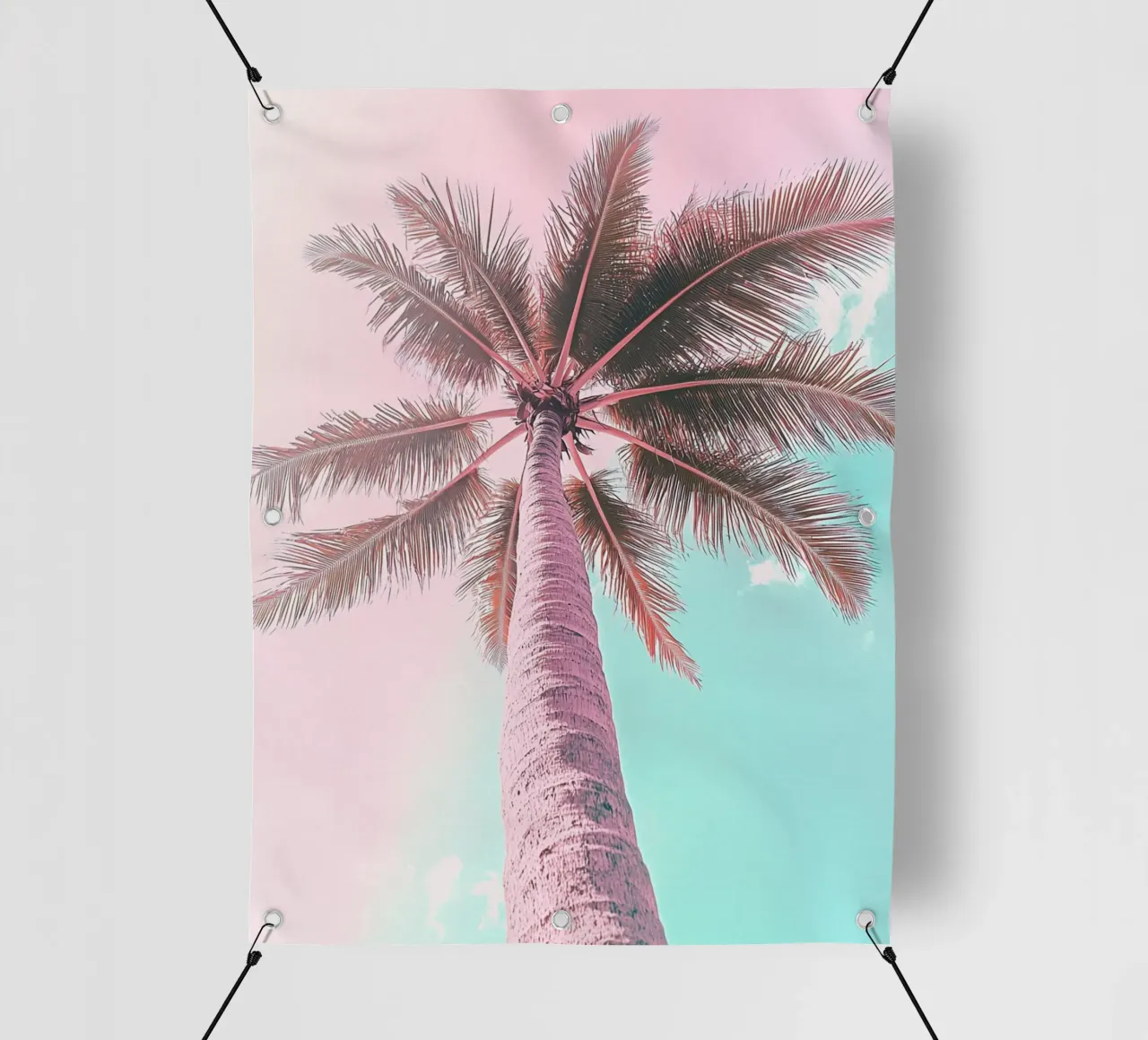 Pastellfarbene Palme Vibes PVC Plane von Carinaprint