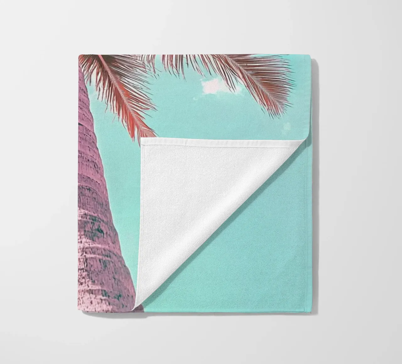 Pastel Palm Vibes beach towel by Carinaprint
