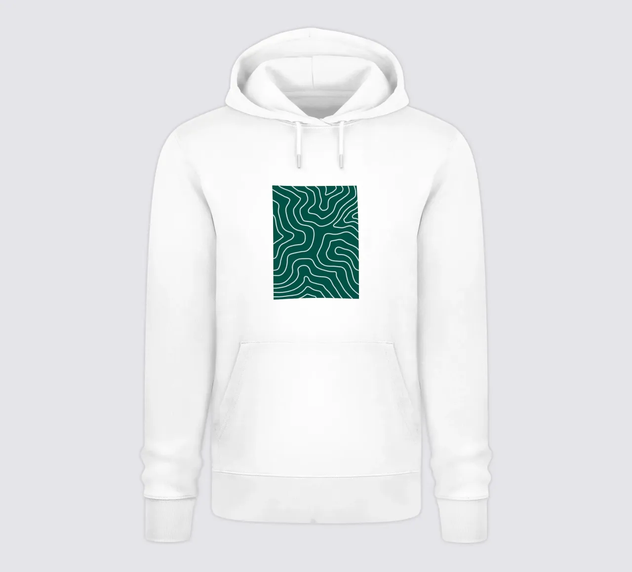 Linee bianche minimaliste felpa con cappuccio da MODERN NUANCE