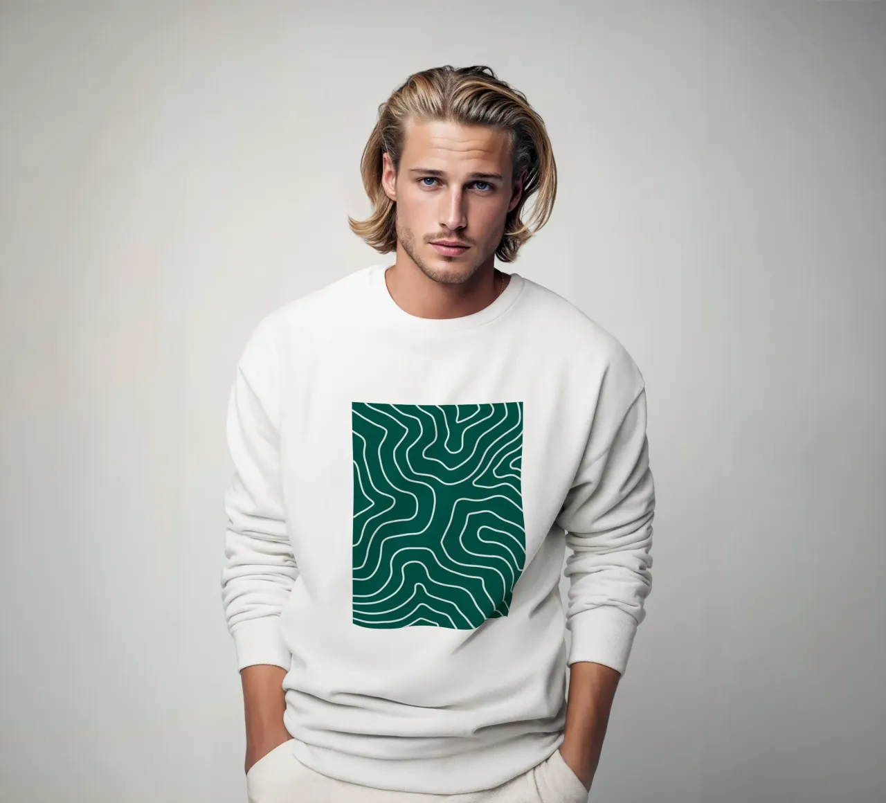 Linee bianche minimaliste felpa da MODERN NUANCE