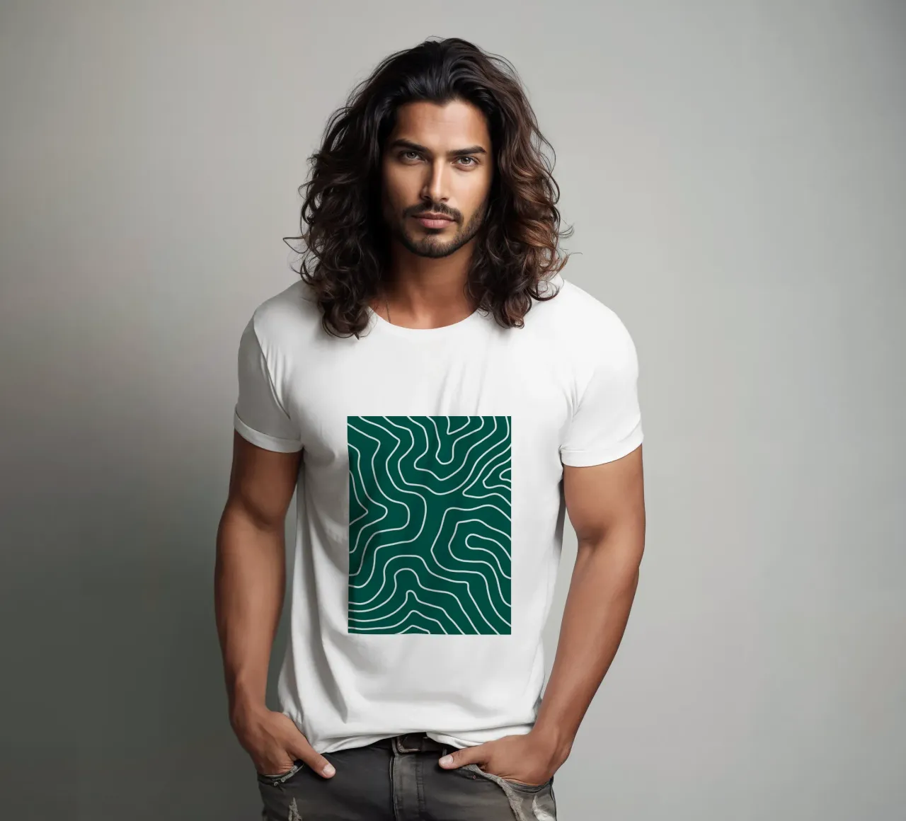 Linee bianche minimaliste t-shirt da MODERN NUANCE