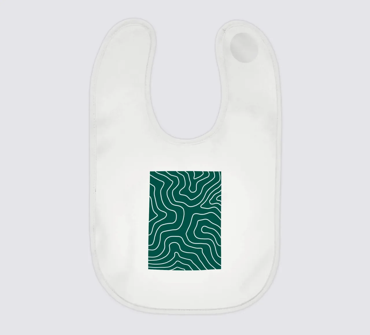 Minimalist White Lines baby bib by MODERN NUANCE