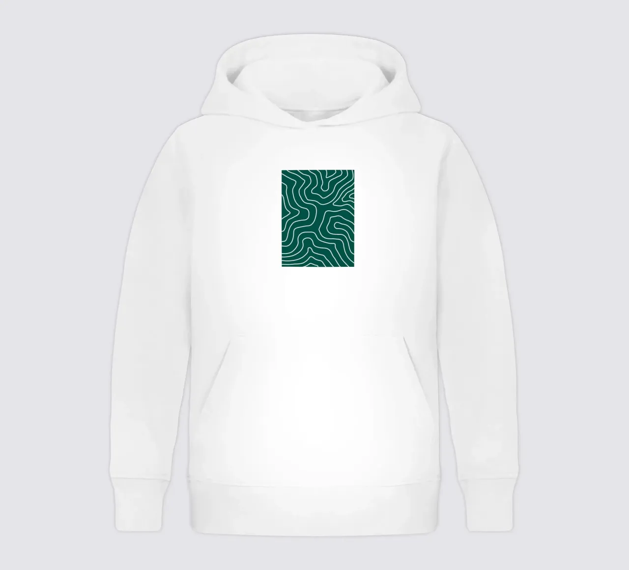 Linee bianche minimaliste felpa bambino con cappuccio da MODERN NUANCE