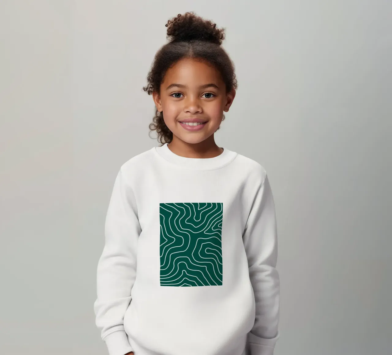 Linee bianche minimaliste felpa bambino da MODERN NUANCE