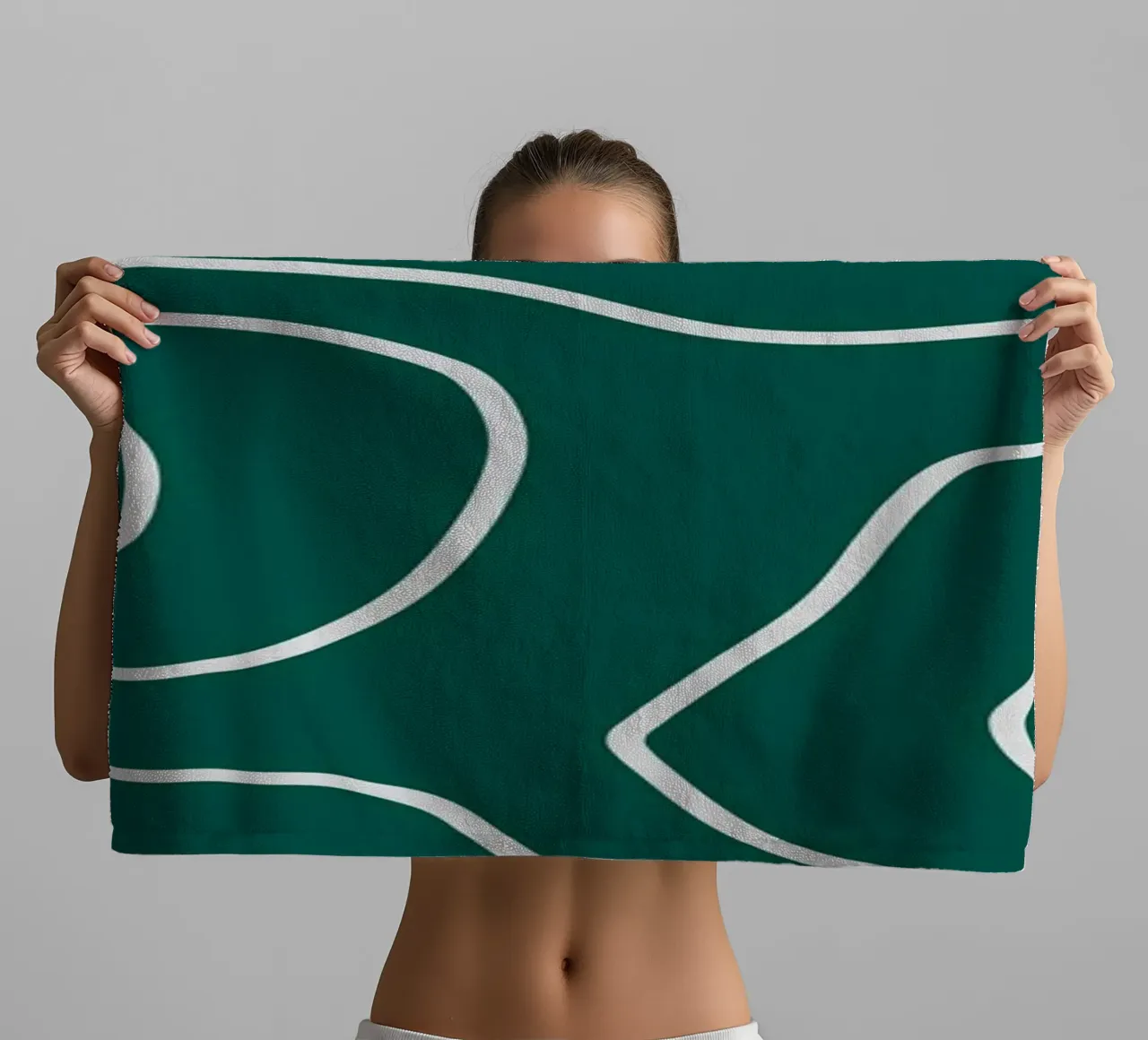 Linee bianche minimaliste asciugamano da bagno da MODERN NUANCE