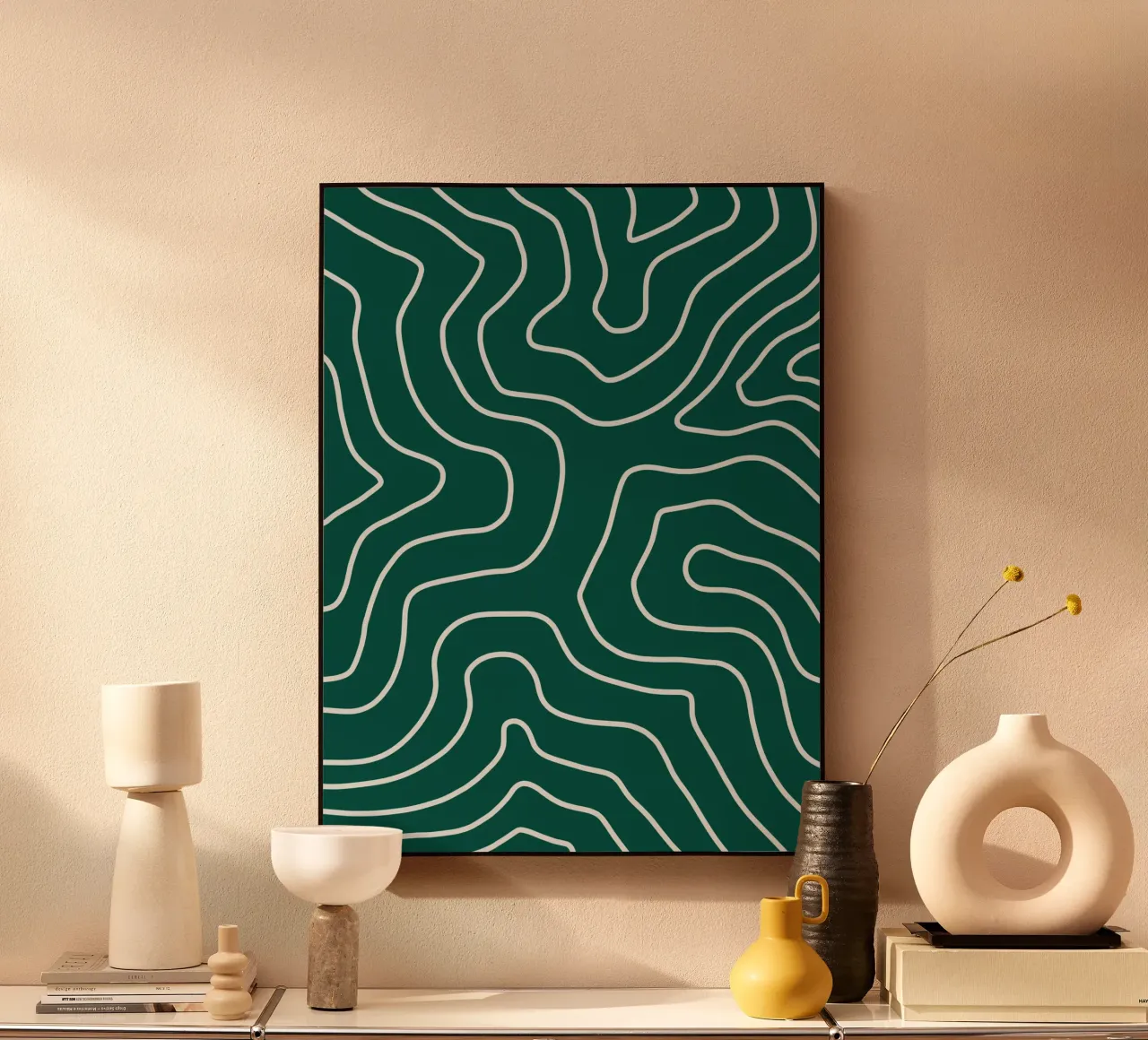 Linee bianche minimaliste alluminio dibond da MODERN NUANCE