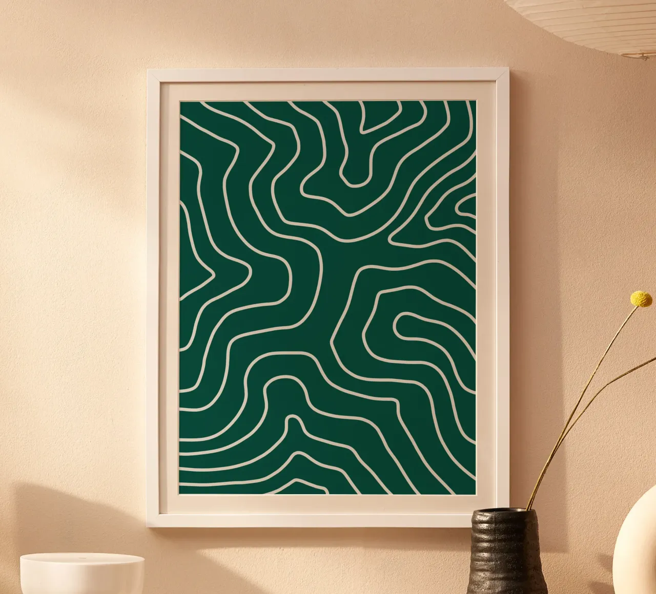 Linee bianche minimaliste poster da MODERN NUANCE