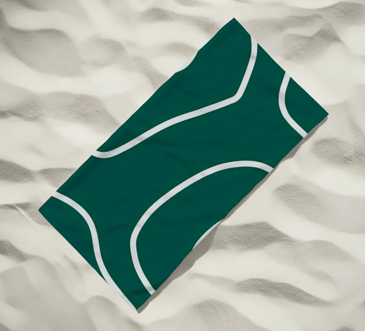 Linee bianche minimaliste telo mare da MODERN NUANCE