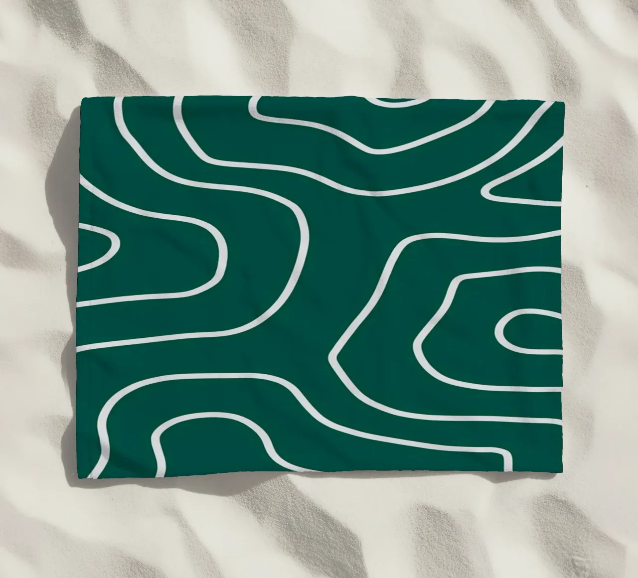 Linee bianche minimaliste telo mare da MODERN NUANCE