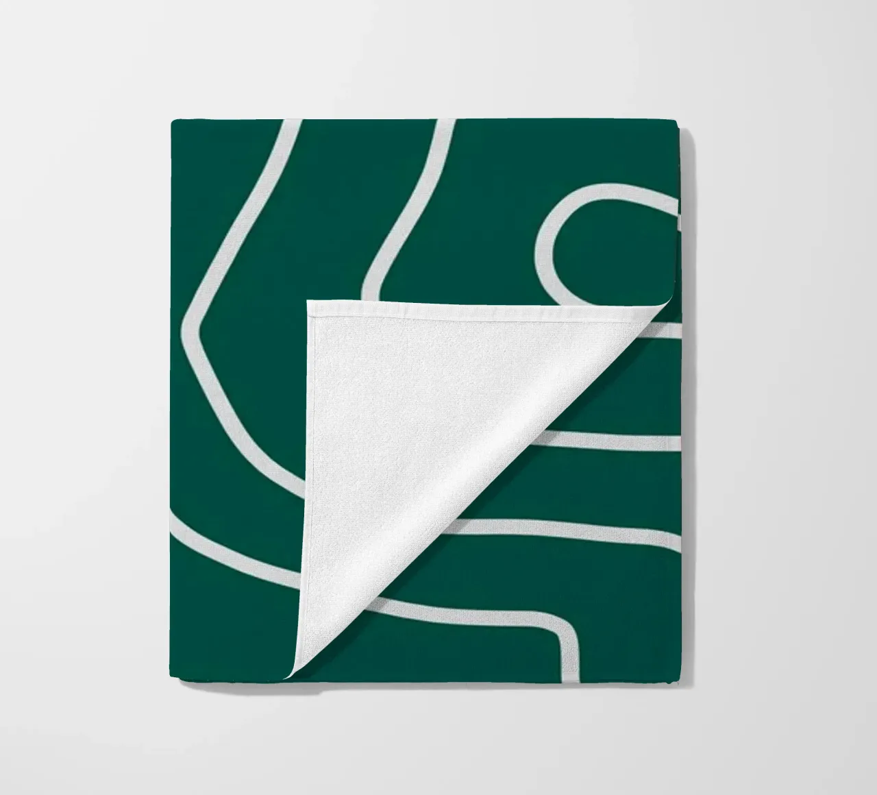 Linee bianche minimaliste telo mare da MODERN NUANCE