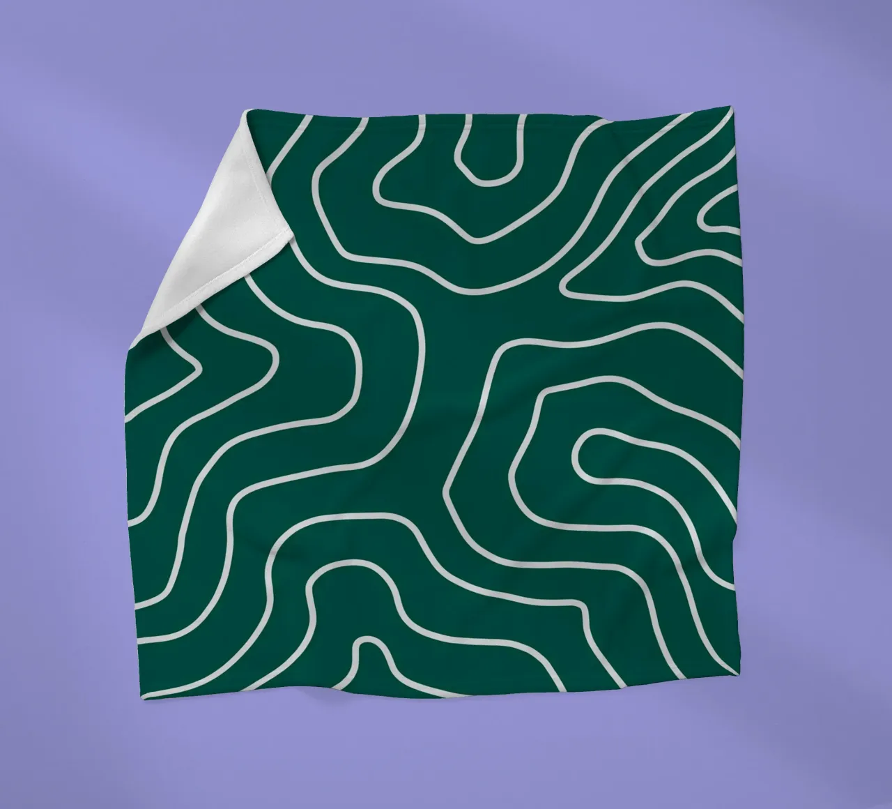 Linee bianche minimaliste coperta in pile da MODERN NUANCE