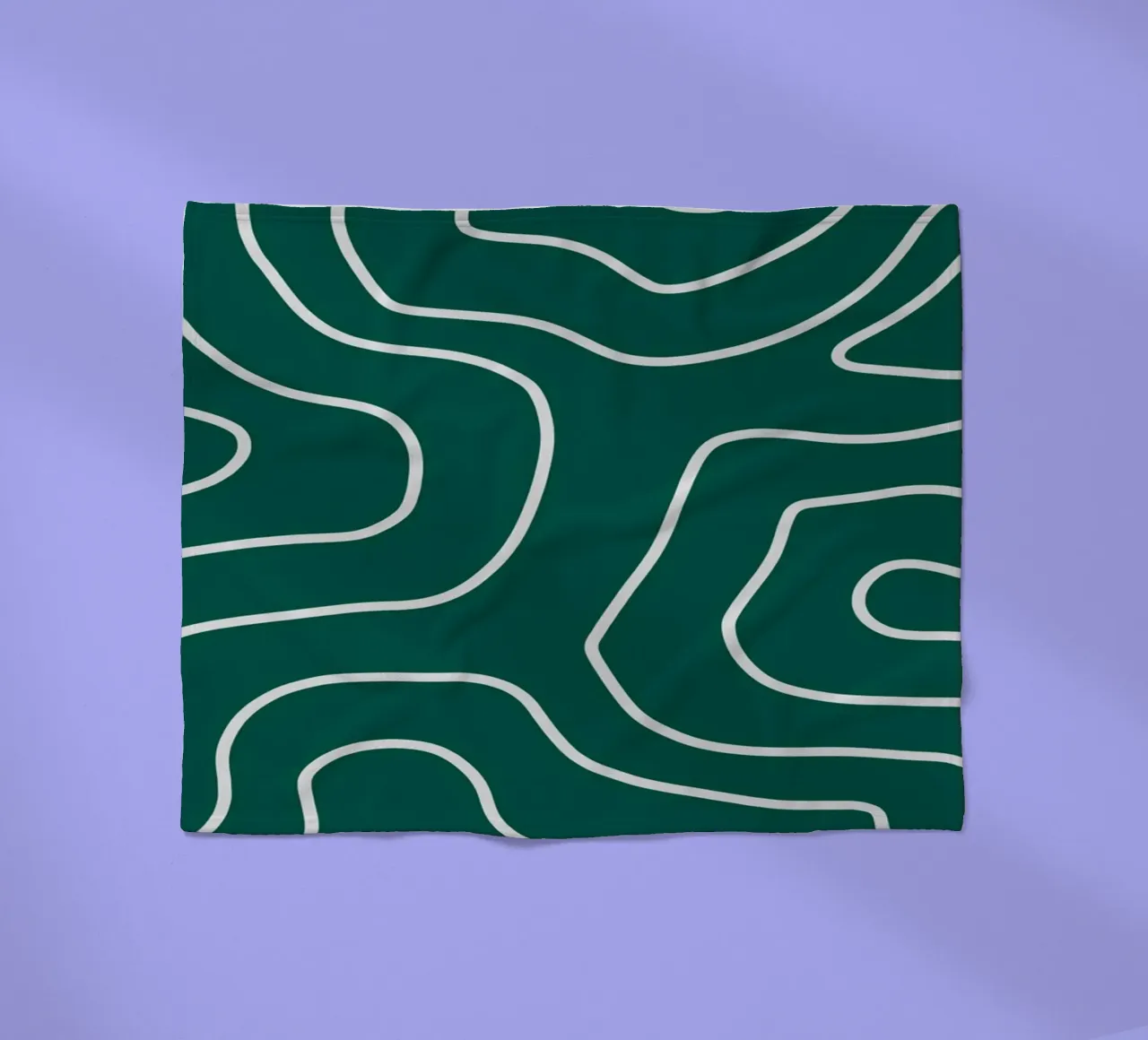 Linee bianche minimaliste coperta in pile da MODERN NUANCE