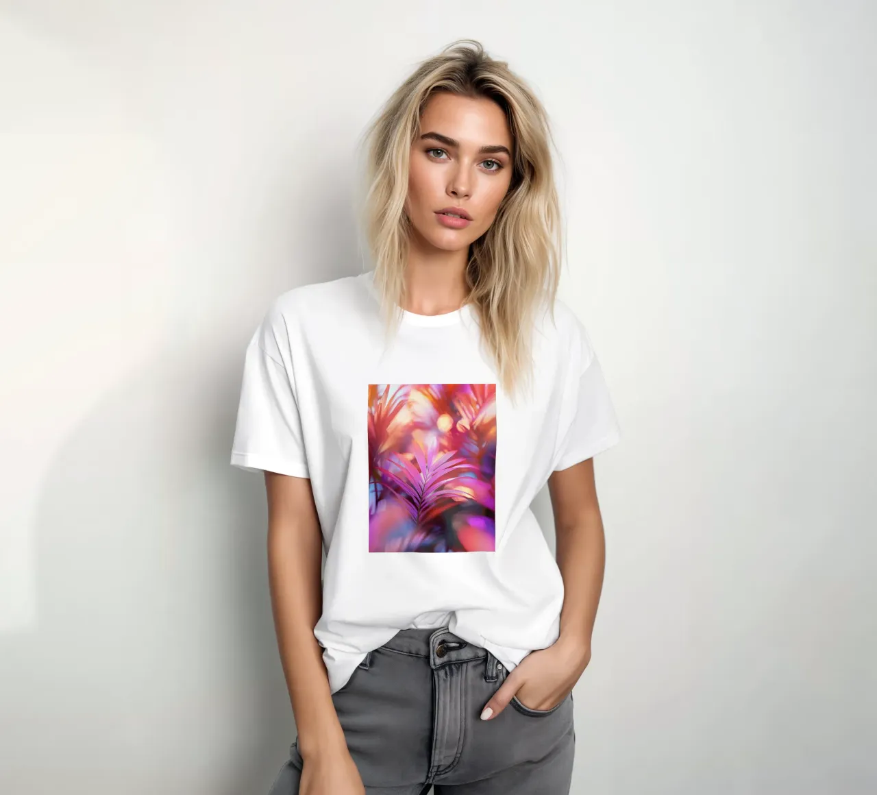 Foglie di palma in un gioco di luci t-shirt da Carinaprint