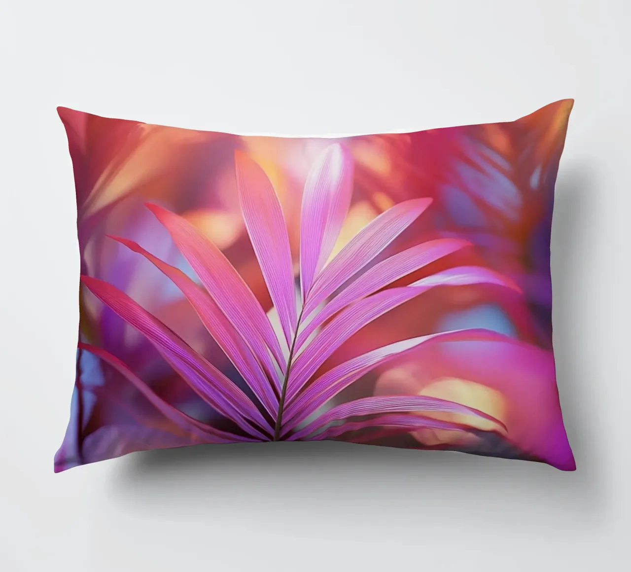 Foglie di palma in un gioco di luci cuscino da Carinaprint