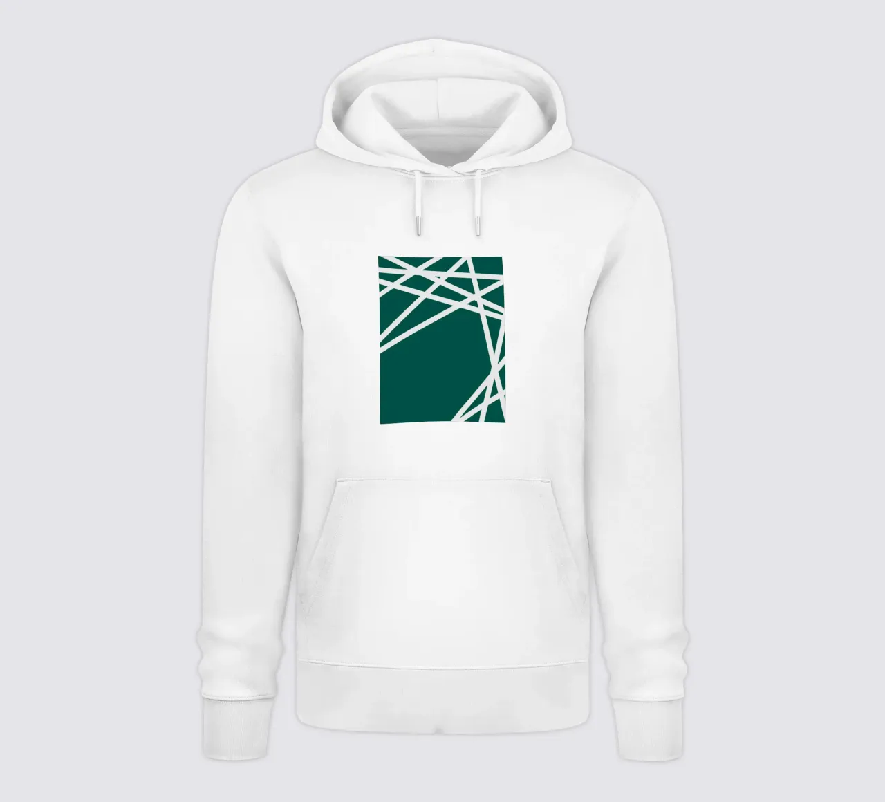 Linee bianche minimaliste felpa con cappuccio da MODERN NUANCE
